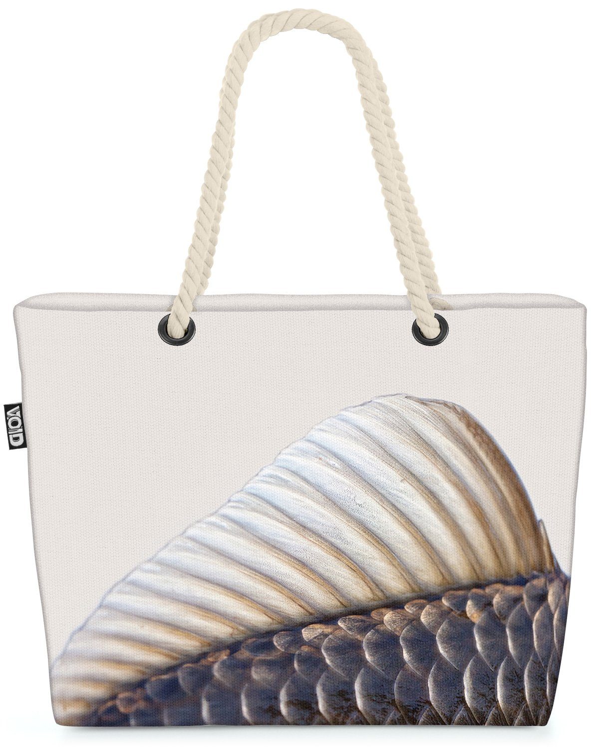 VOID Strandtasche (1-tlg), Fischflosse Fisch Schuppen Angeln flosse fisch haut tier geometrie s