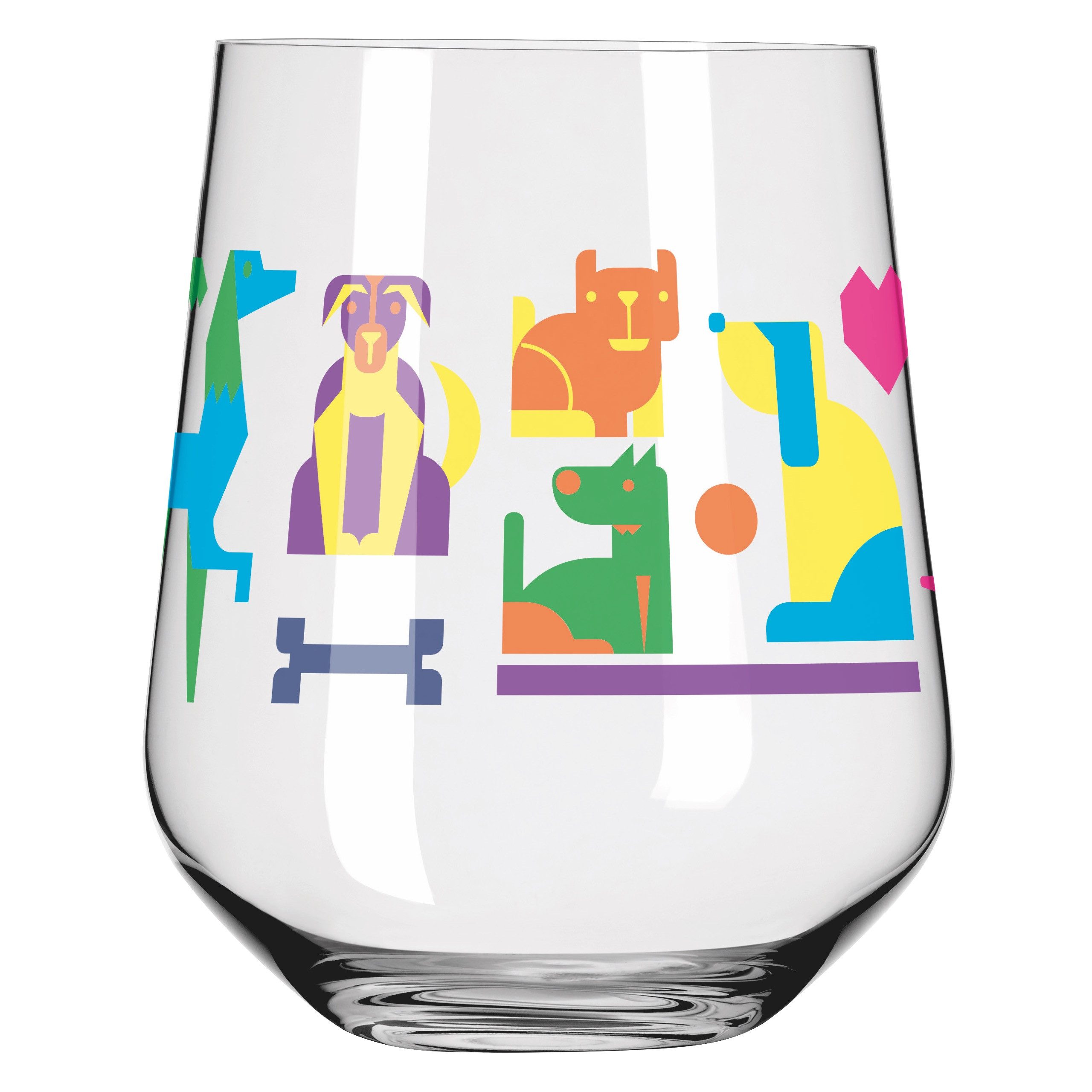 Ritzenhoff Longdrinkglas Tierisch Glücklich, Kristallglas