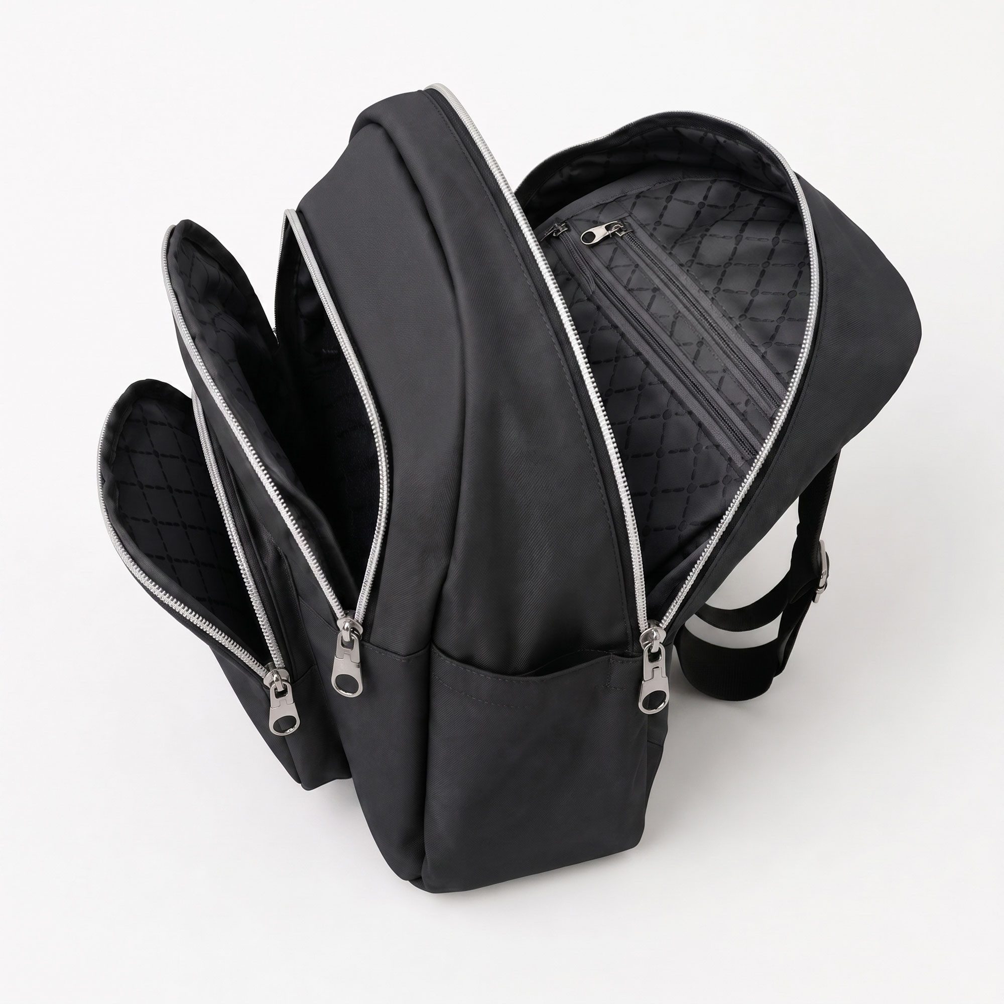 HELLSER Cityrucksack Damen klein – stylischer Damen Rucksack 34x27x15cm wasserabweisend, für Freizeit, Uni, Schule, Büro - Koffergurt & versteckte Tasche – Bild 5 von 5