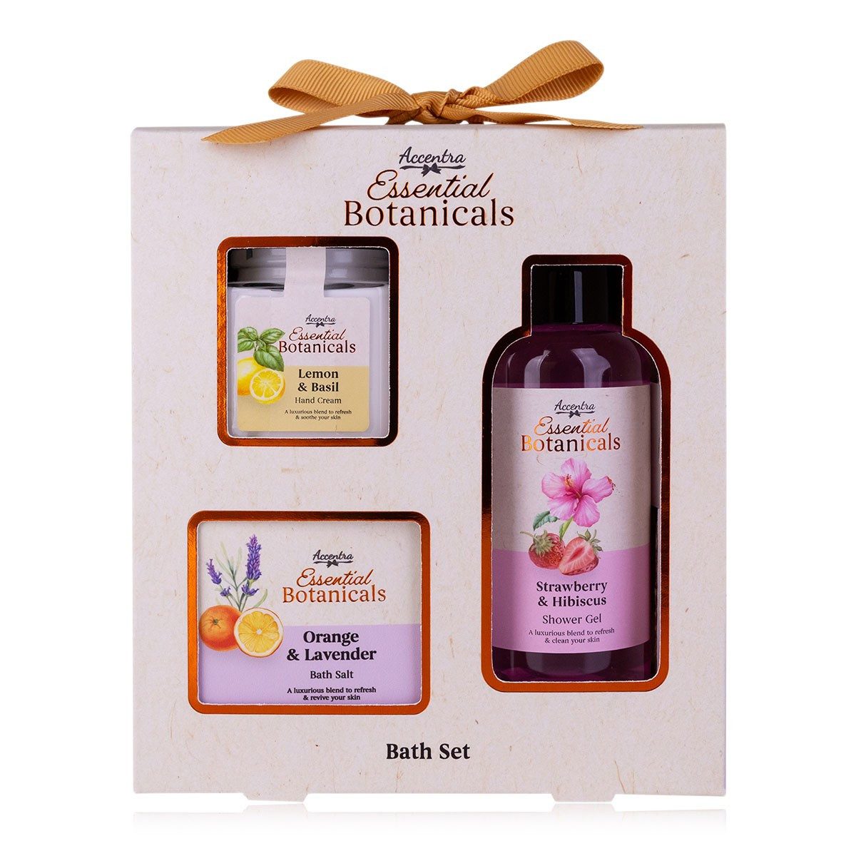 ACCENTRA Pflege-Geschenkset Badeset ESSENTIAL BOTANICALS Geschenkset für Frauen, 1-tlg., mineralölfrei parabenfrei sles-frei vegan