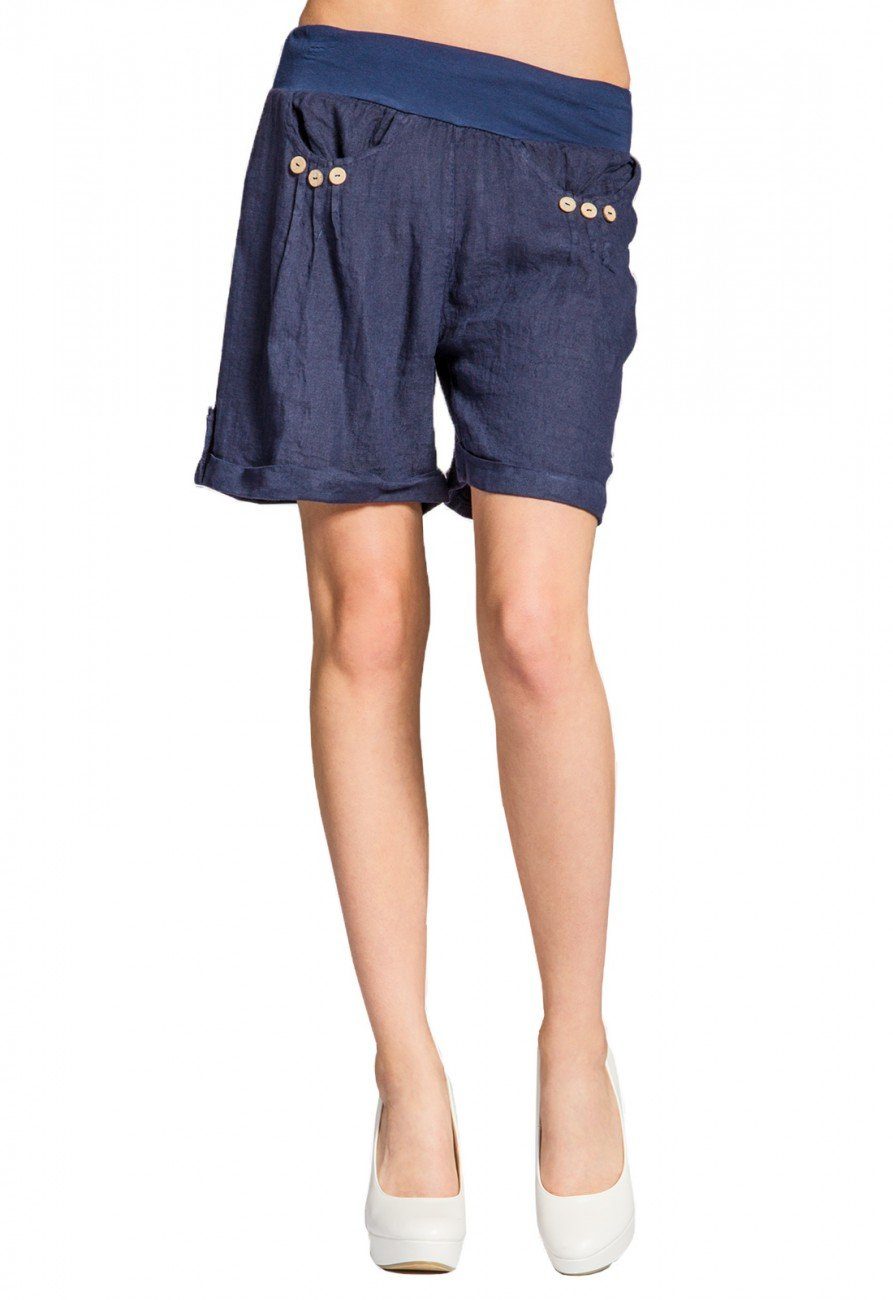 Caspar Shorts BST002 Damen Leinen Shorts günstig online kaufen
