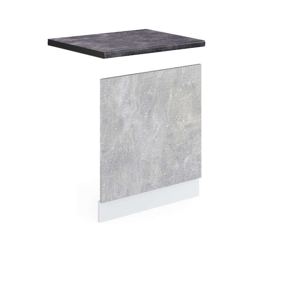 Vicco Frontblende R-Line, Beton/Weiß, 60 cm, AP Anthrazit (1 St)
