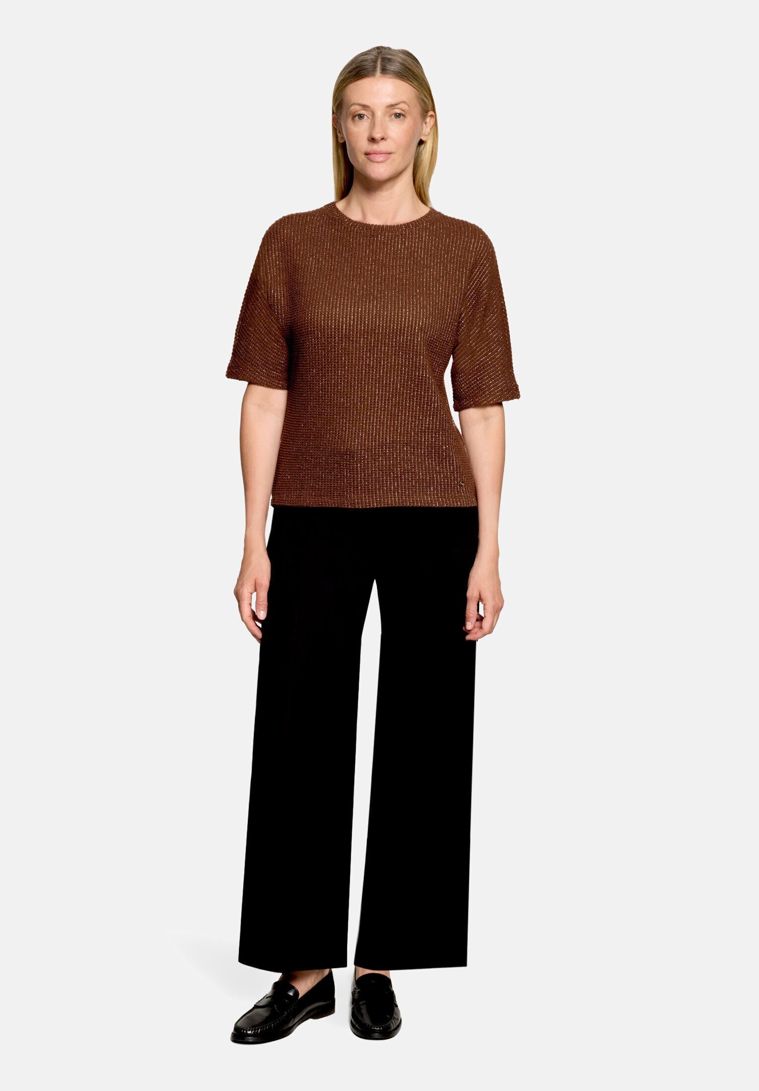 Betty&Co Kurzarmshirt Damen mit Lurexfaden (1-tlg)