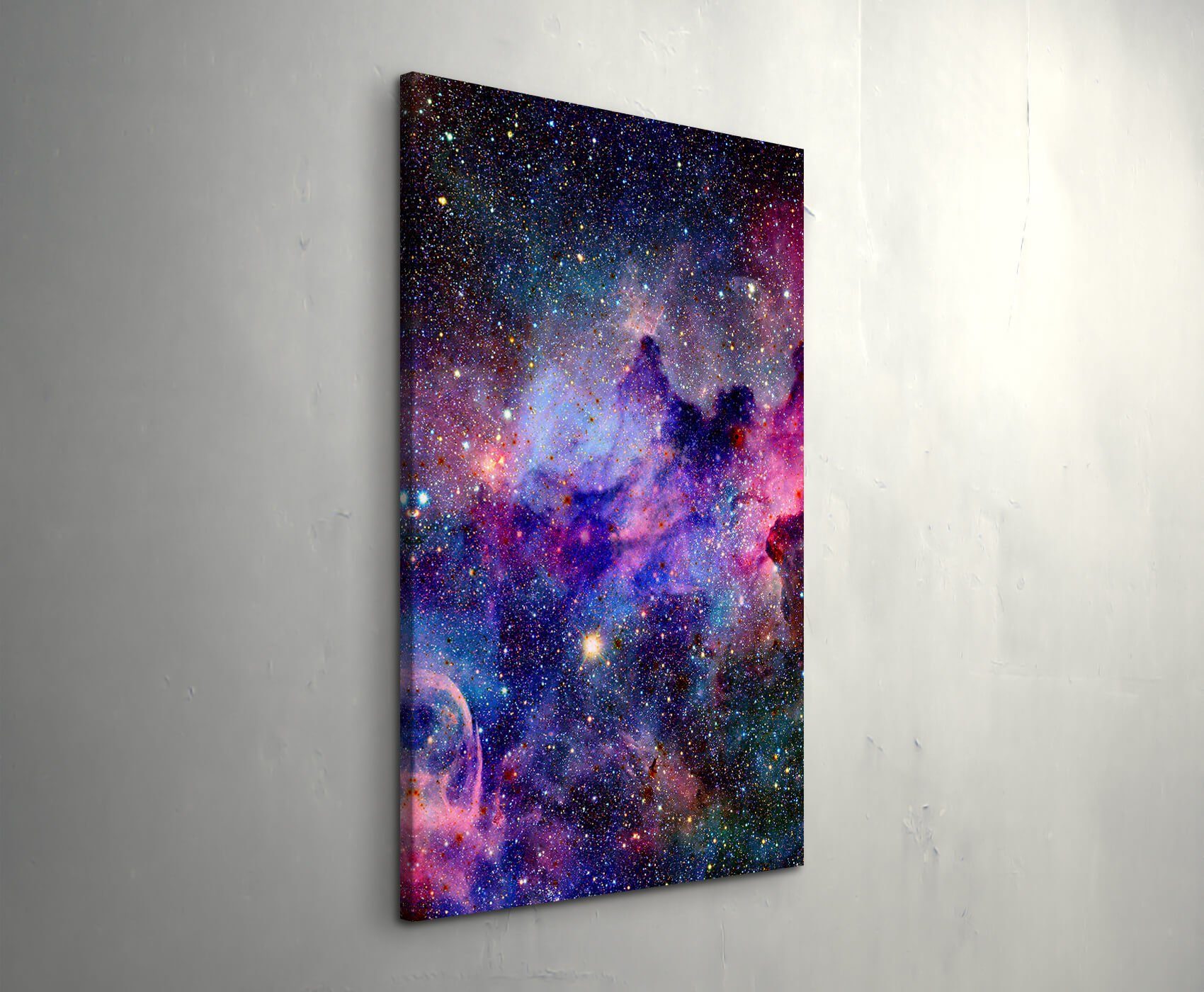 Sinus Art Leinwandbild Nebel und Galaxien im Weltraum - Leinwandbild