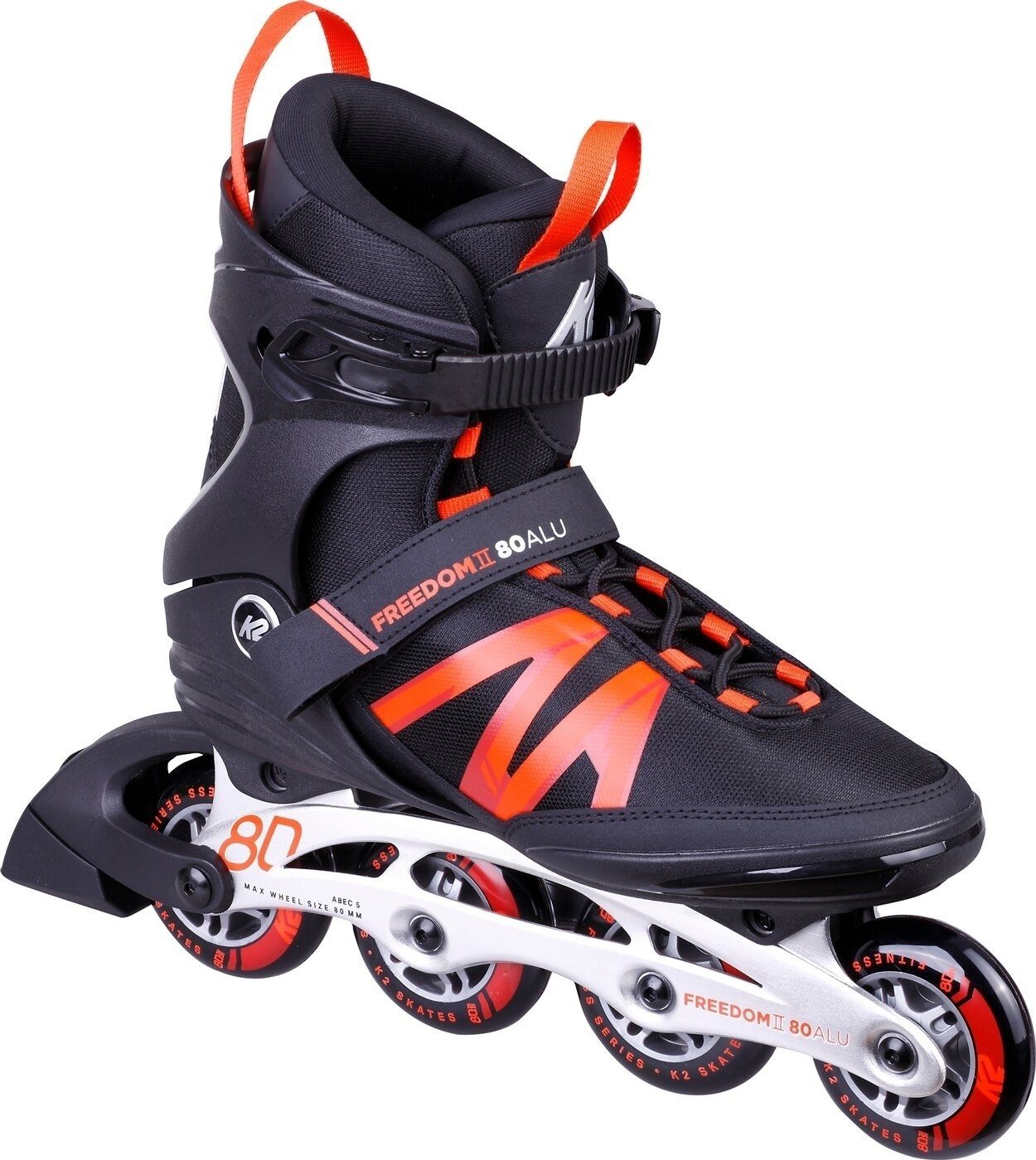 K2 Inlineskates FREEDOM II 80 Inlineskates schwarz/orange