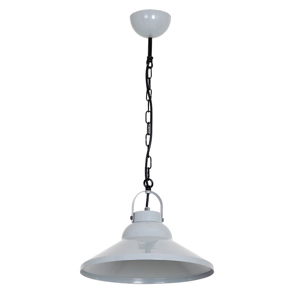 Leuchtmittel, Grau ohne Design IRON, Vintage Küchenlampe Pendelleuchte Metall E27 Hängeleuchte Licht-Erlebnisse Industrial