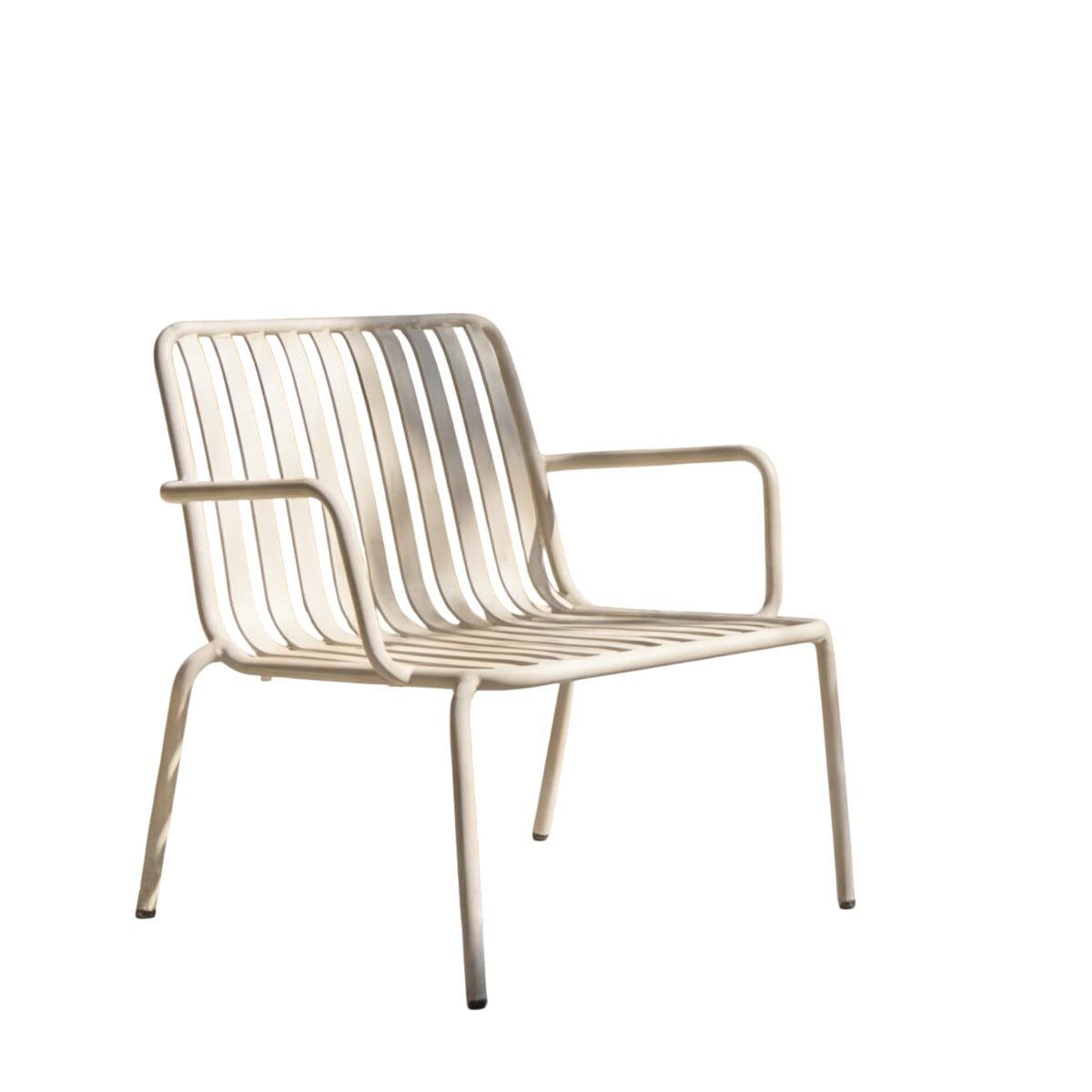 Tikamoon Gartenlounge-Set Gartenstühle aus Metall cream Gaby, (1-tlg)