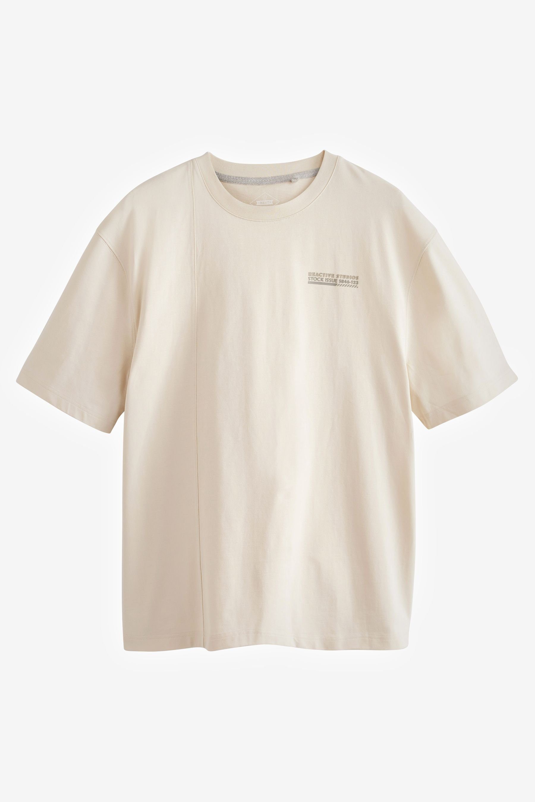 Next T-Shirt Legeres Rundhals-T-Shirt (1-tlg) Cream