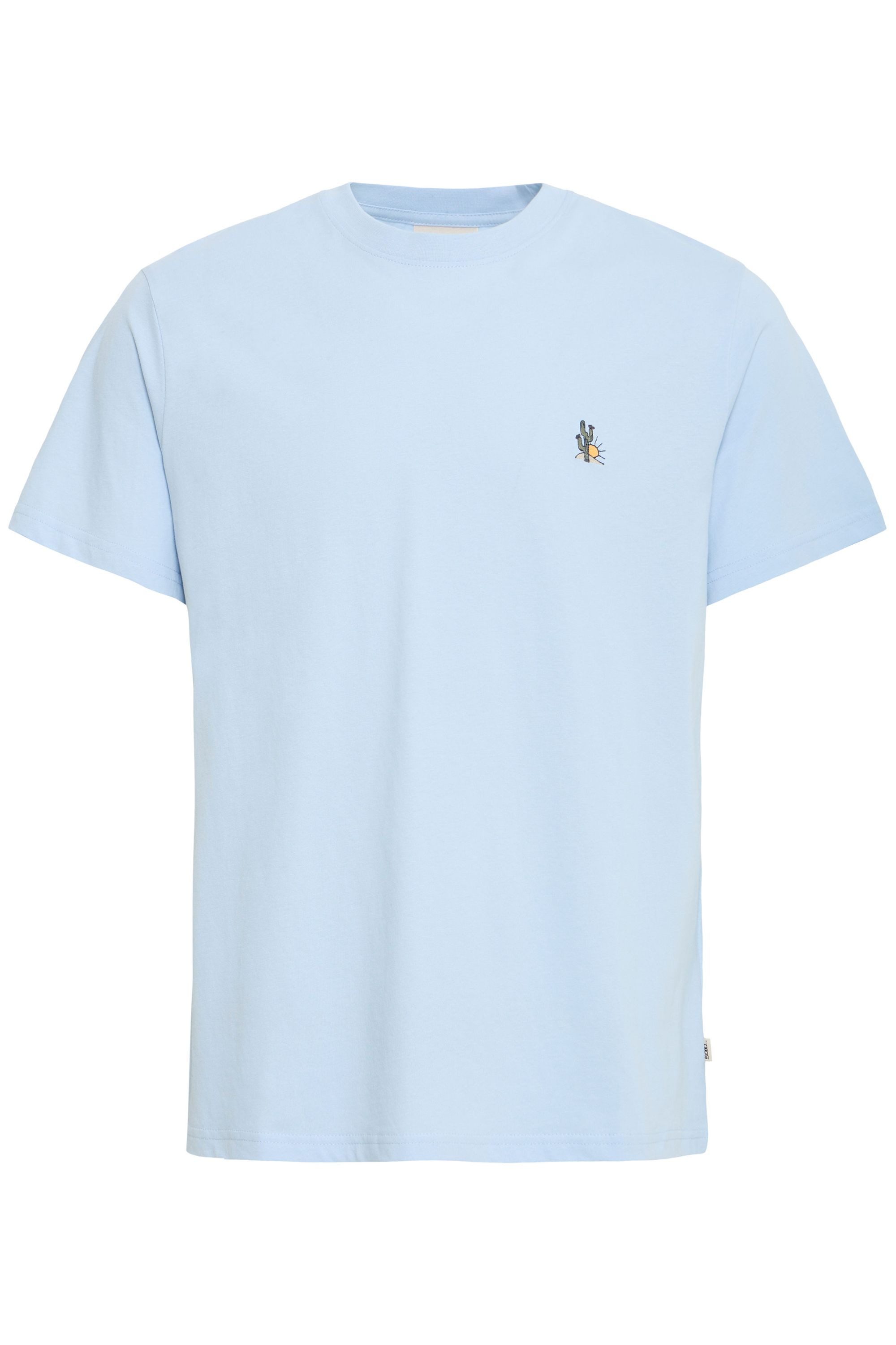 !Solid Rundhalsshirt SDUwe Klassisches T-Shirt mit kleiner Stickerei