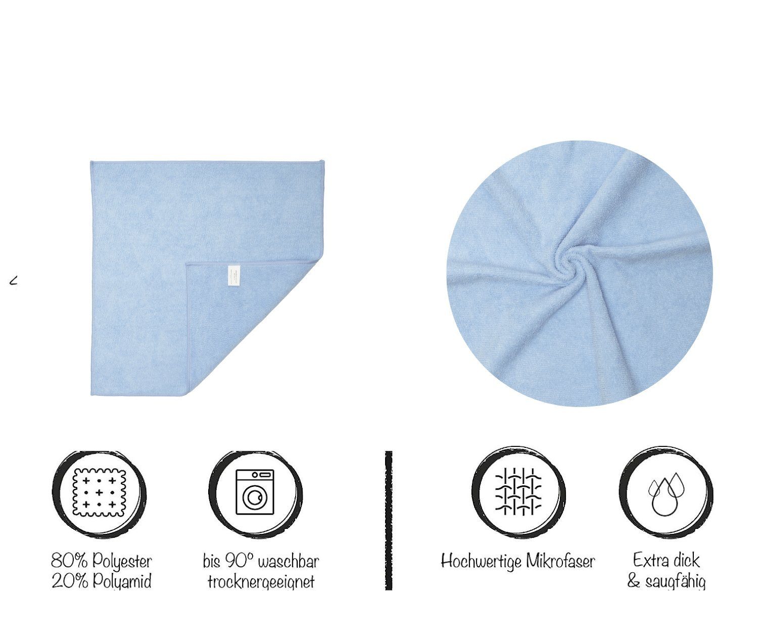 Hometex Premium Textiles Geschirrtuch Mikrofaser Putztuch, günstig online kaufen