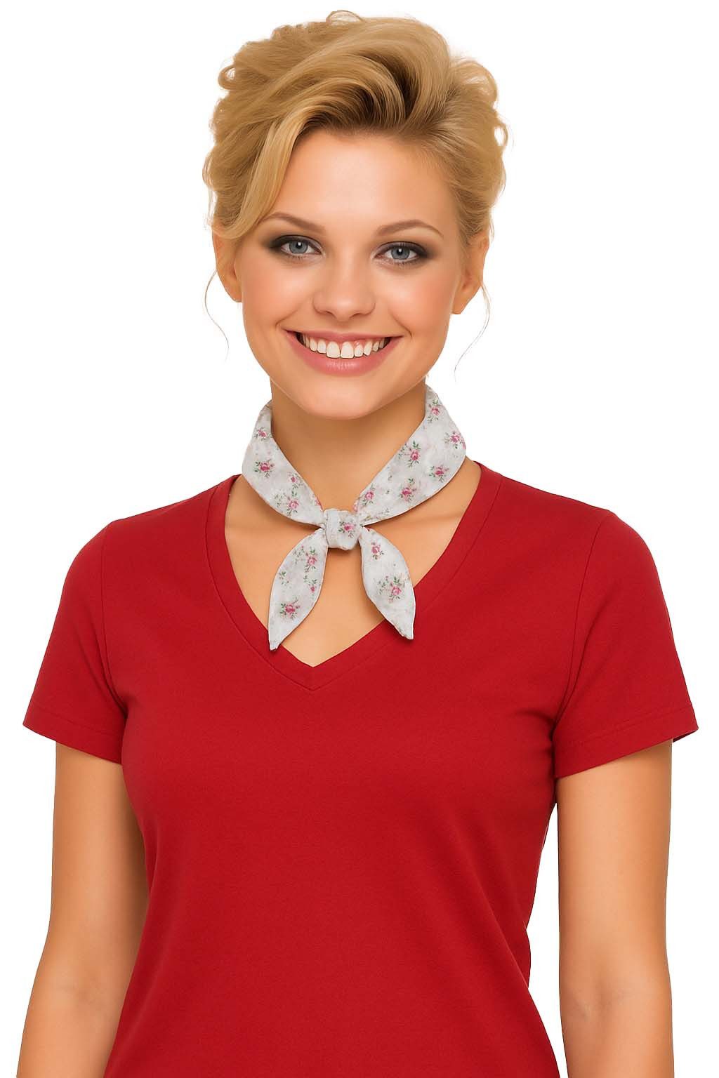 Halstuch Halstuch Damen klein Nickituch Sommer Baumwolle Rosa