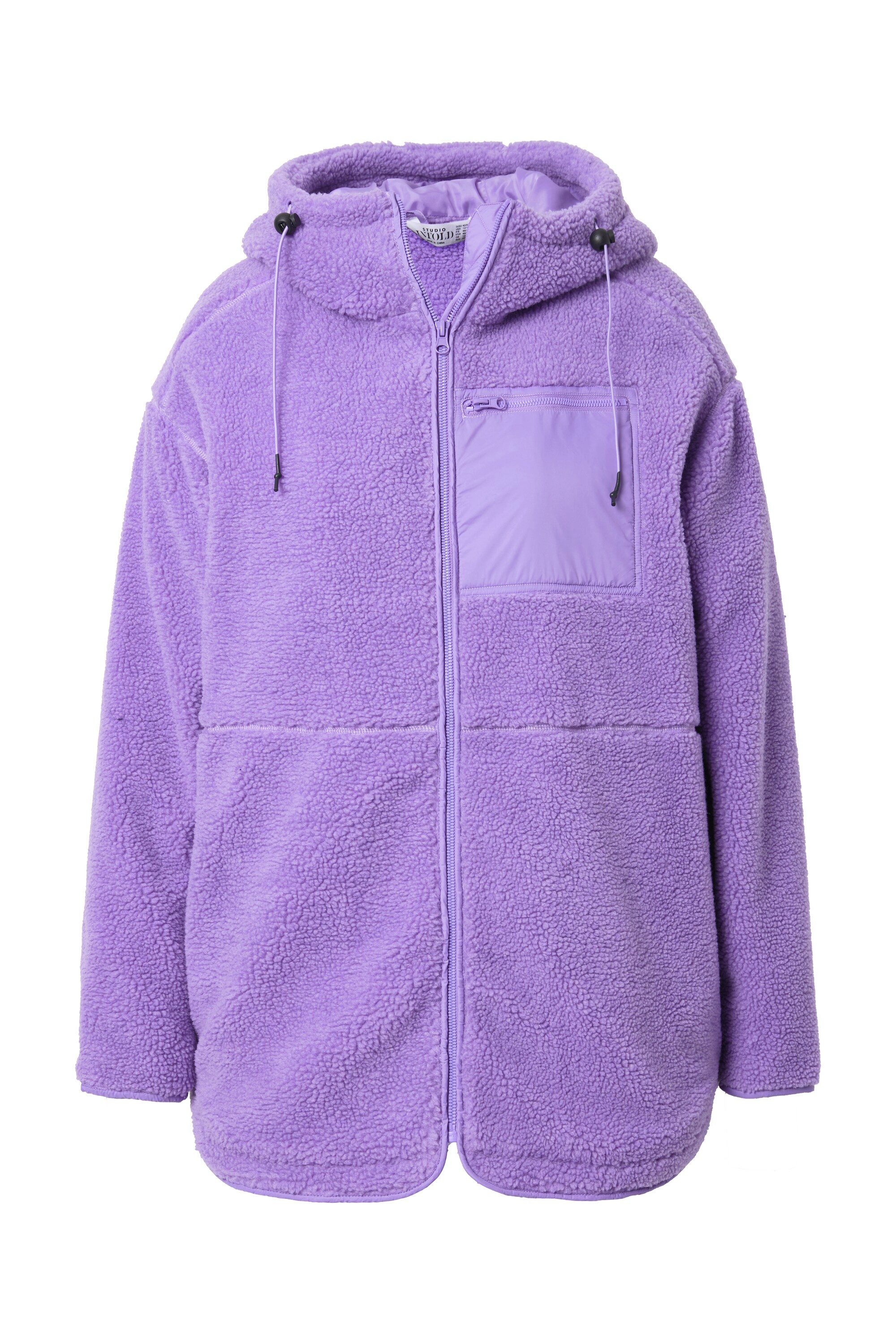 Studio Untold Softshelljacke Teddyjacke oversized Kapuze Langarm günstig online kaufen