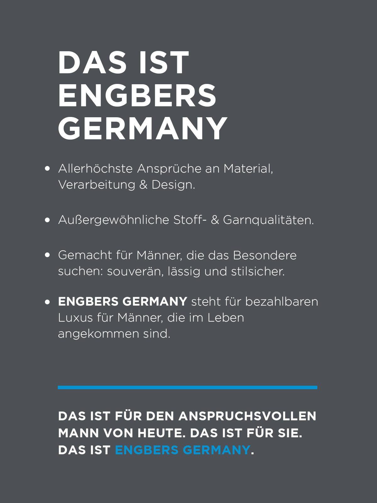 ENGBERS GERMANY Halstuch Herren Webschal aus Kaschmir, Grau