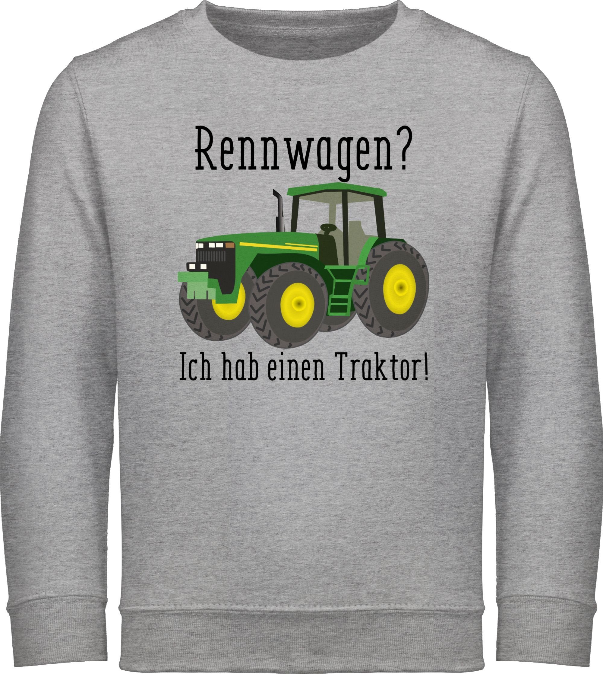 Shirtracer Sweatshirt Rennwagen Ich habe einen Traktor - Geschenk Landwirt Trecker Bauer Ges Traktor 1 Grau meliert