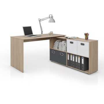 Vicco Schreibtisch Computertisch Bürotisch PC-Tisch FlexPlus Eiche Sonoma