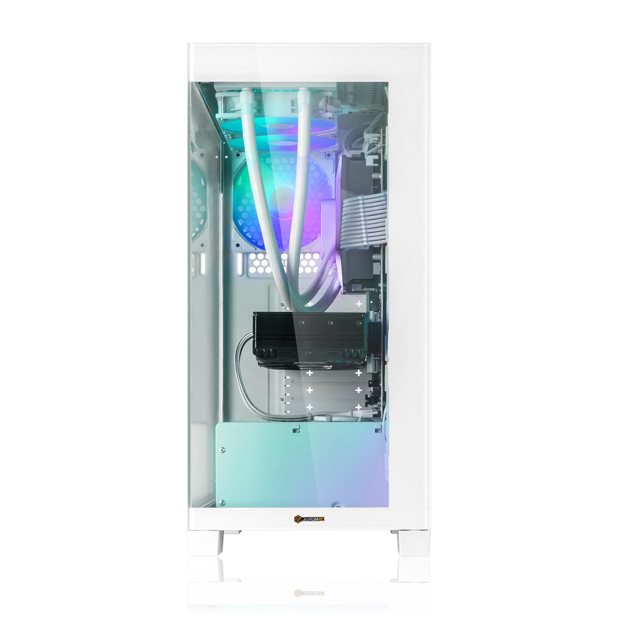 AurumPC Ultra 7 265KF mit RTX5080 16GB und 32GB DDR5 RAM White Edition Gaming-PC (Intel Core i7 265KF, GeForce RTX 5080, 32 GB RAM, 1000 GB SSD, Wasserkühlung, Windows 11, WLAN)