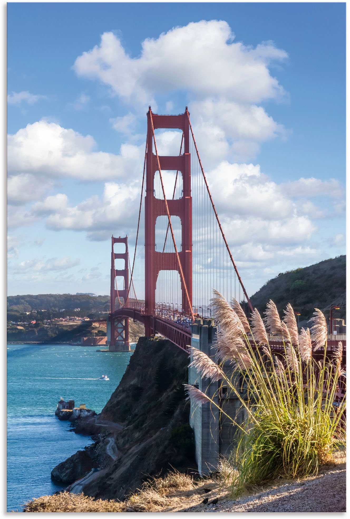 Artland Wandbild SAN FRANCISCO Golden Gate Francisco in Wandaufkleber St), (1 als Poster versch. oder Größen Leinwandbild, Bridge, Alubild, San