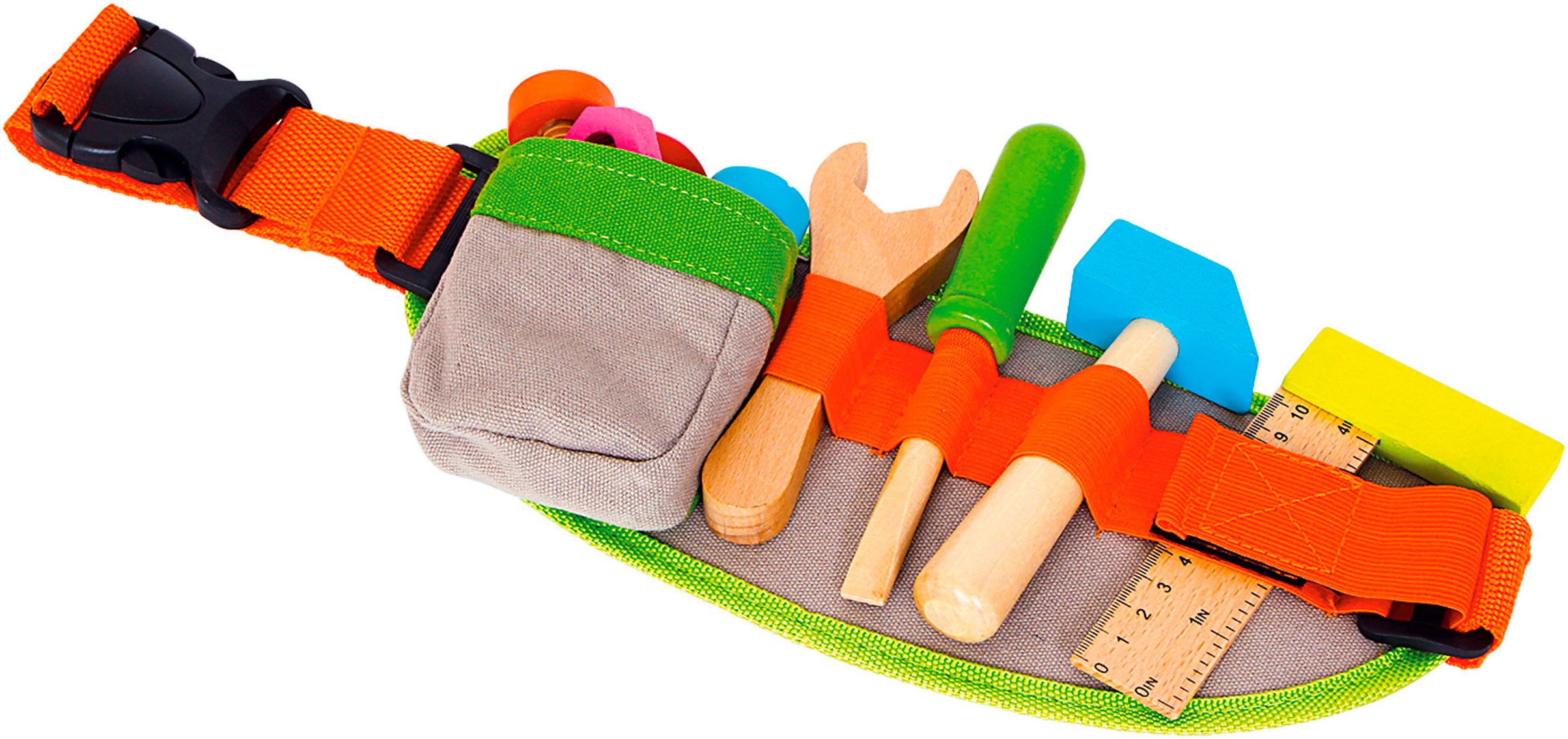 Small Foot Werkzeuggürtel Für Kinder – Mit Hammer, Säge, Schrauben & Klickschnalle – Robustes Spielzeug Für Kleine Handwerker