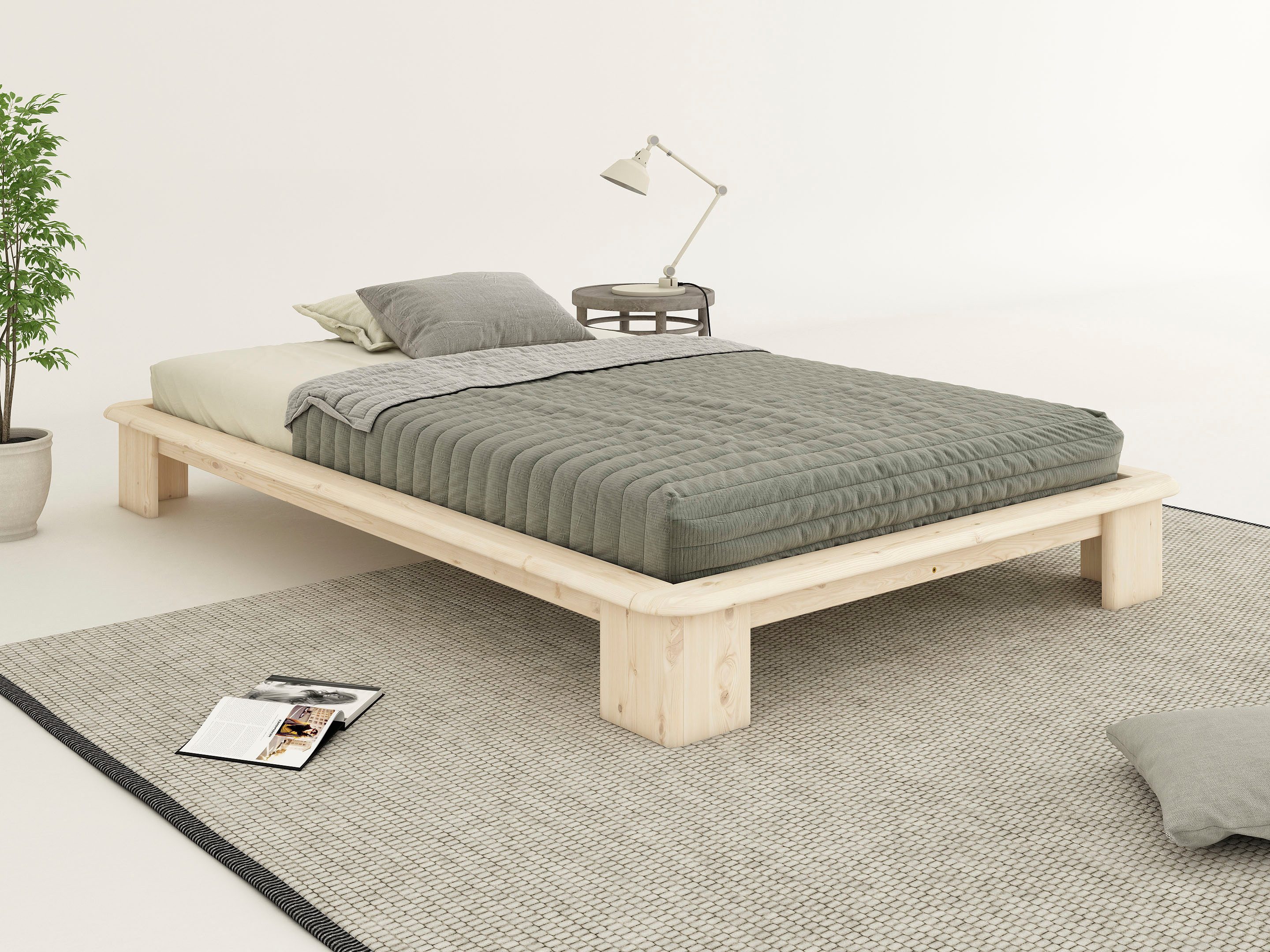 OTTO home Futonbett Peregrin, Bett, Bettgestell, Massivholzbett, inklusive günstig online kaufen