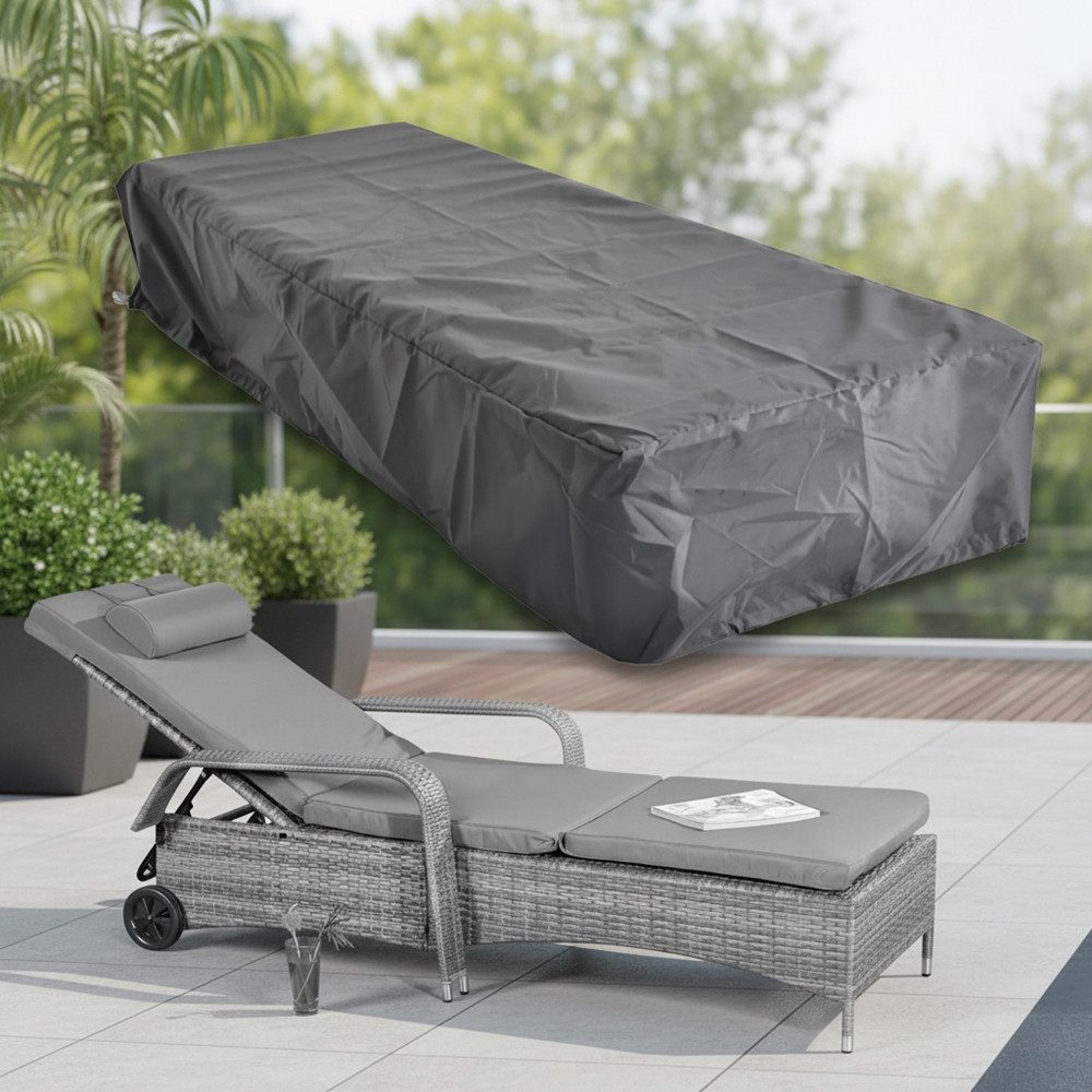 Feel2Home Gartenmöbel-Schutzhülle Schutzhülle 220x78x60 Schwarz Gartenmöbel günstig online kaufen