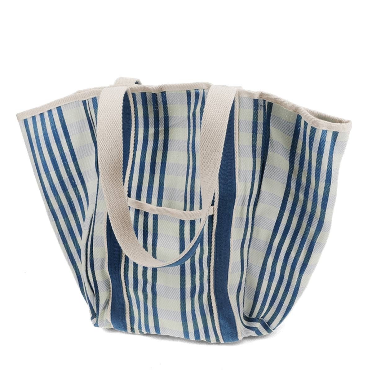Rex London Tragetasche aus recyceltem Kunststoff, 28x19x36 cm gestreift