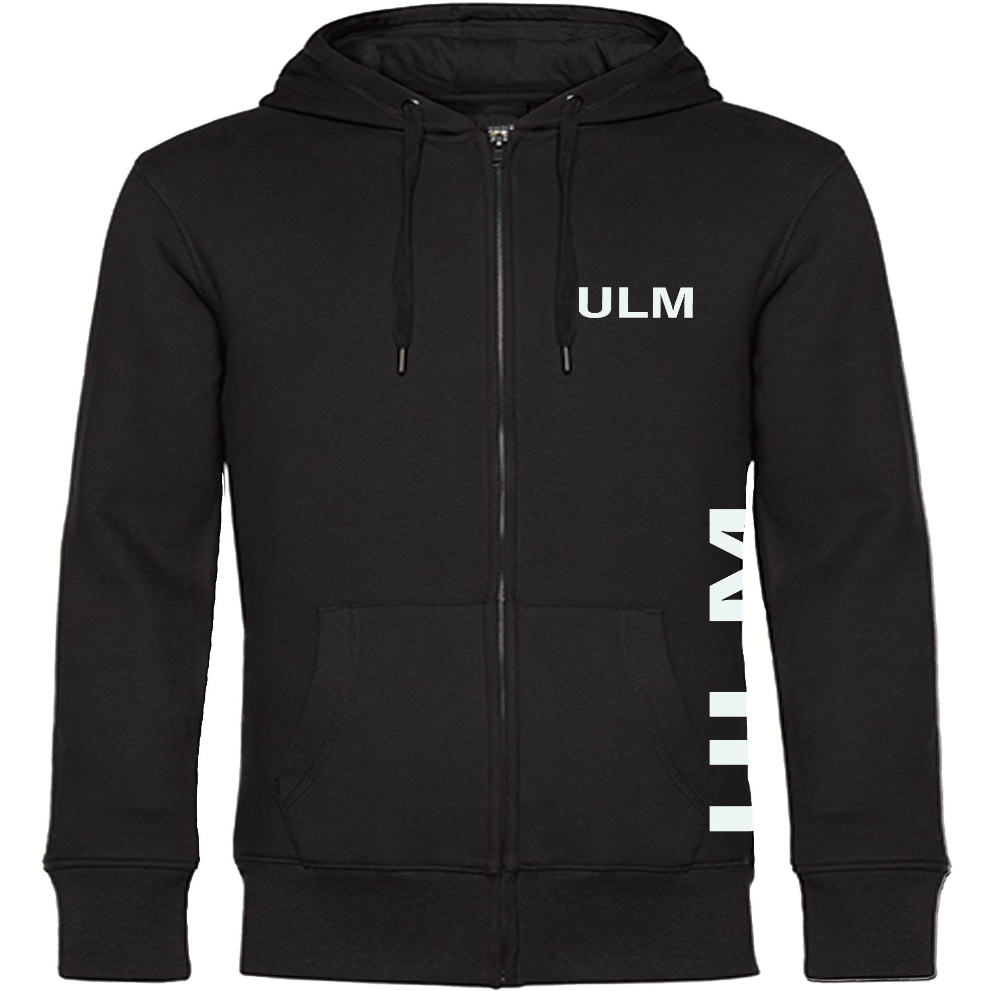 Kapuzensweatjacke Ulm - Brust & Seite - Sweat