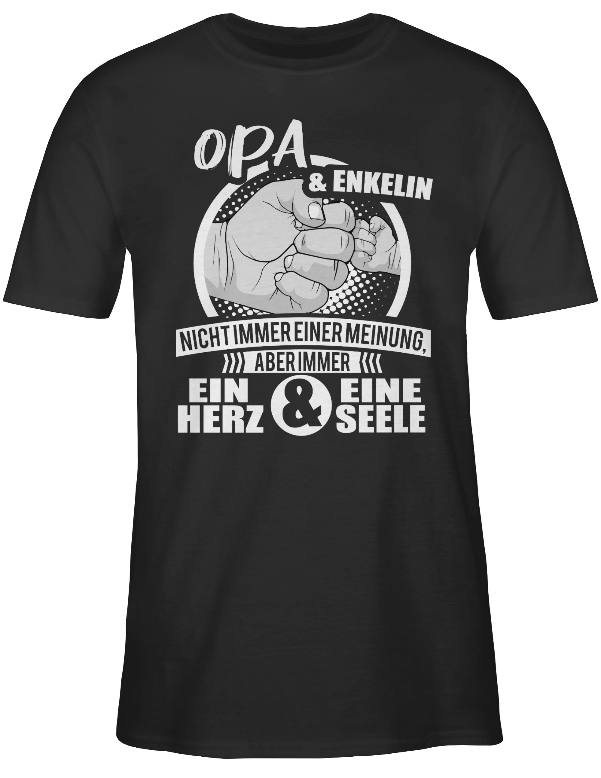 Schwarz Herz Opa & Geschenke 1 Opa Immer & Enkelin ein Seele Shirtracer eine T-Shirt