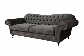 JVmoebel Chesterfield-Sofa, Sofa 4 Sitzer Wohnzimmer Chesterfield Textil Klassisch Design Sofas