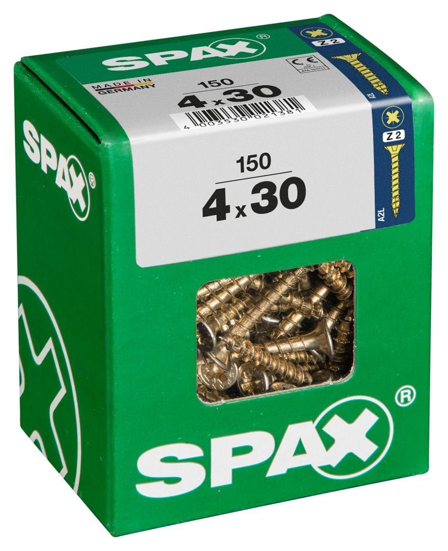 2 Universalschrauben Holzbauschraube PZ 150 4.0 mm SPAX 30 Spax x -