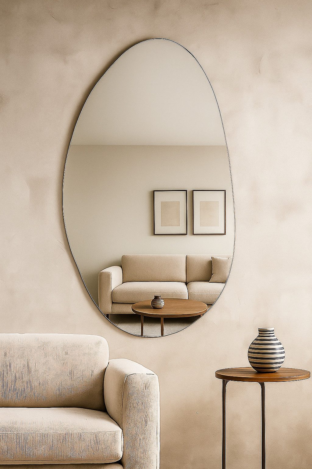 s.Oliver Wandspiegel Lucee, ovalförmig, ca. 88,5x59cm, mattierter dezenter Rahmen