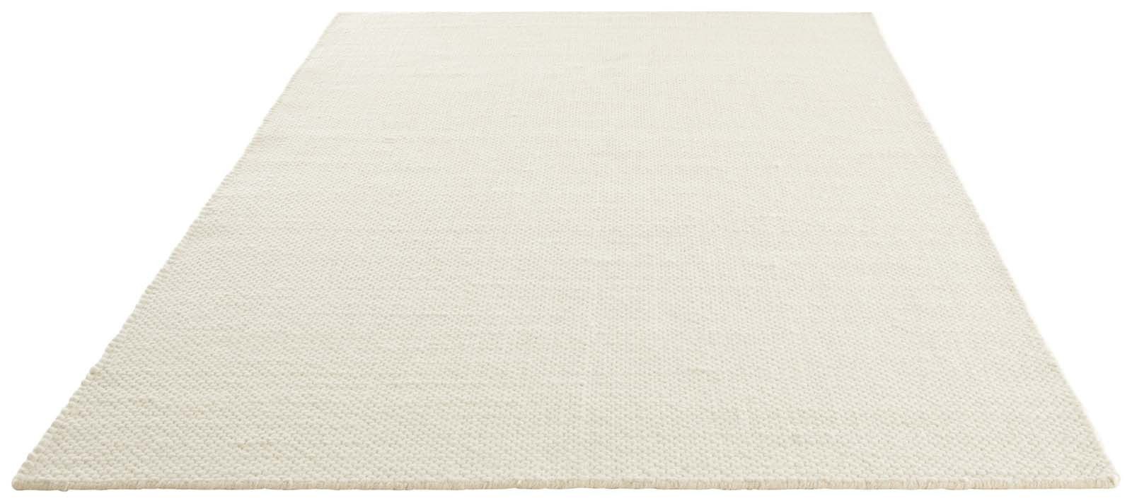TaraCarpet Wollteppich TaraCarpet Bern Modern fürs Wohnzimmer Schlafzimmer Esszimmer Wolltep, rechteckig, Höhe: 5 mm, Wollteppich weiß Wohnzimmer Schlafzimmer E – Bild 5 von 5
