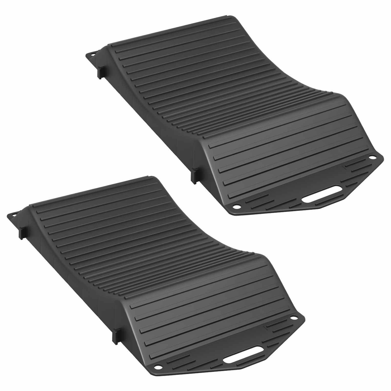 vidaXL Anfahrhilfe Reifenretter 2 Stk. Schwarz 44 x 20 x 4 cm PP, (2-St)