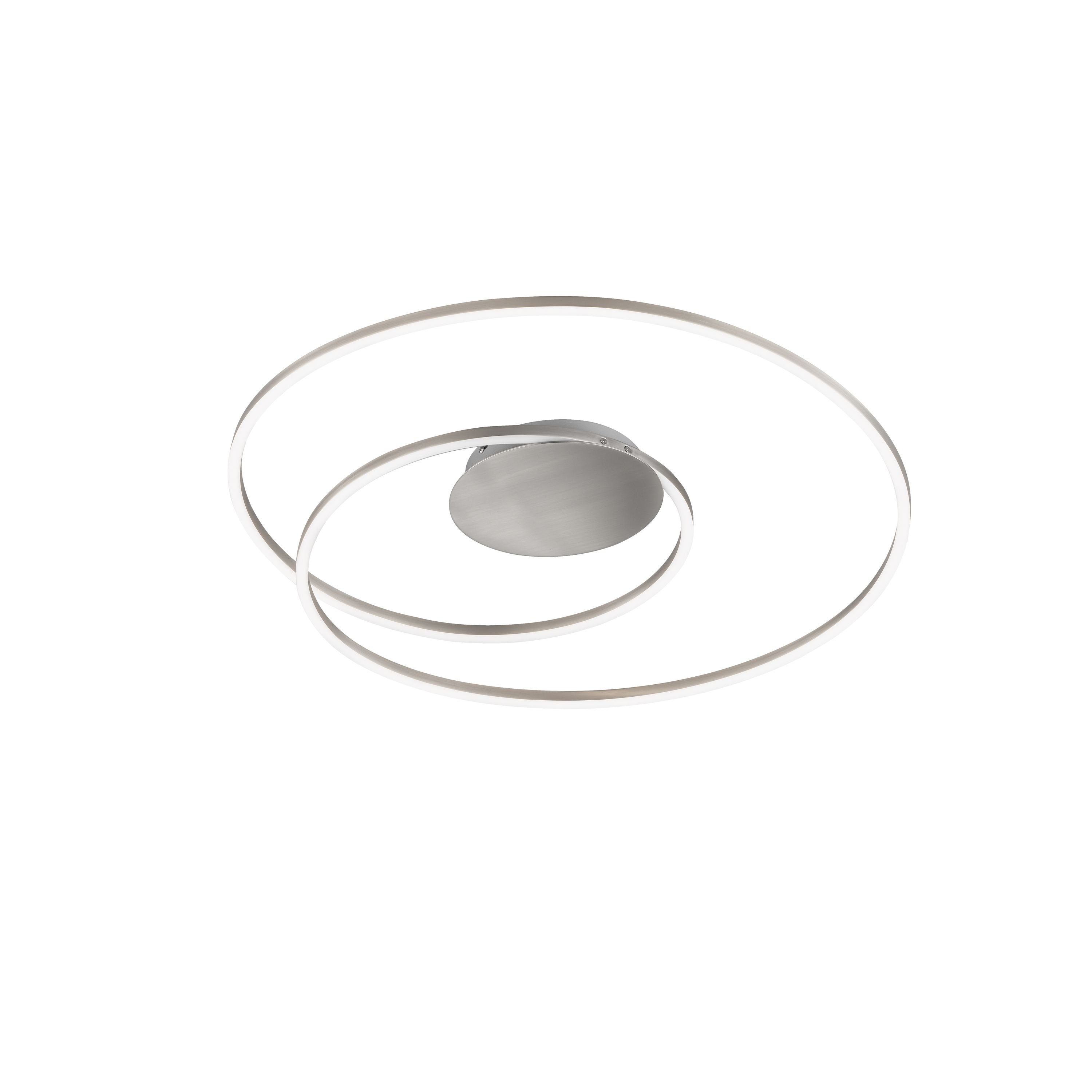 FISCHER & HONSEL Deckenleuchte FISCHER & HONSEL Deckenleuchte HOLY D 49 cm grau Deckenlampe, Kaltweiß