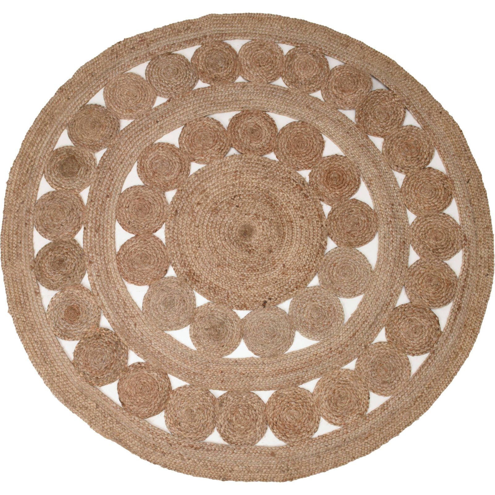 Home & styling collection Teppich Jute-Teppich, Ø 150 cm, gemustert, rund