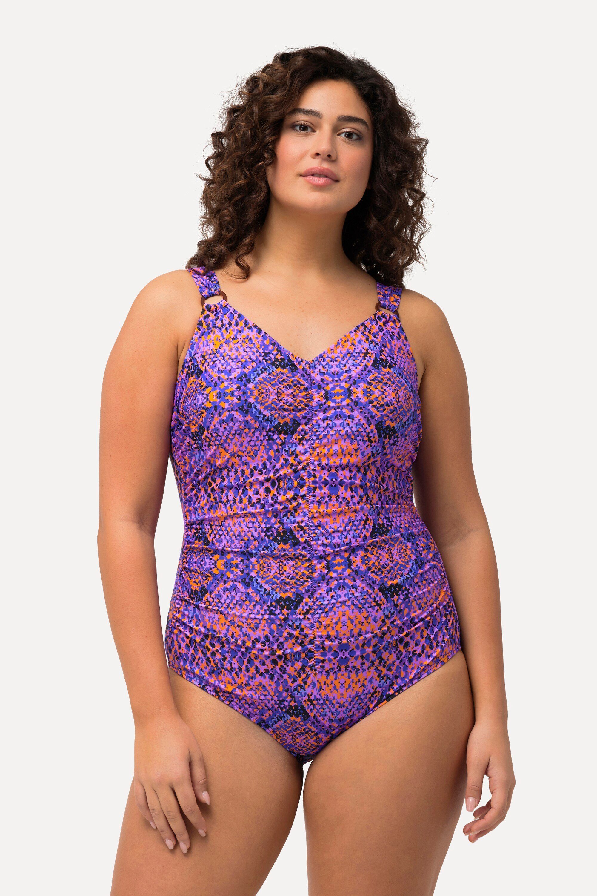Ulla Popken Badeanzug Badeanzug Raffung Softcups günstig online kaufen