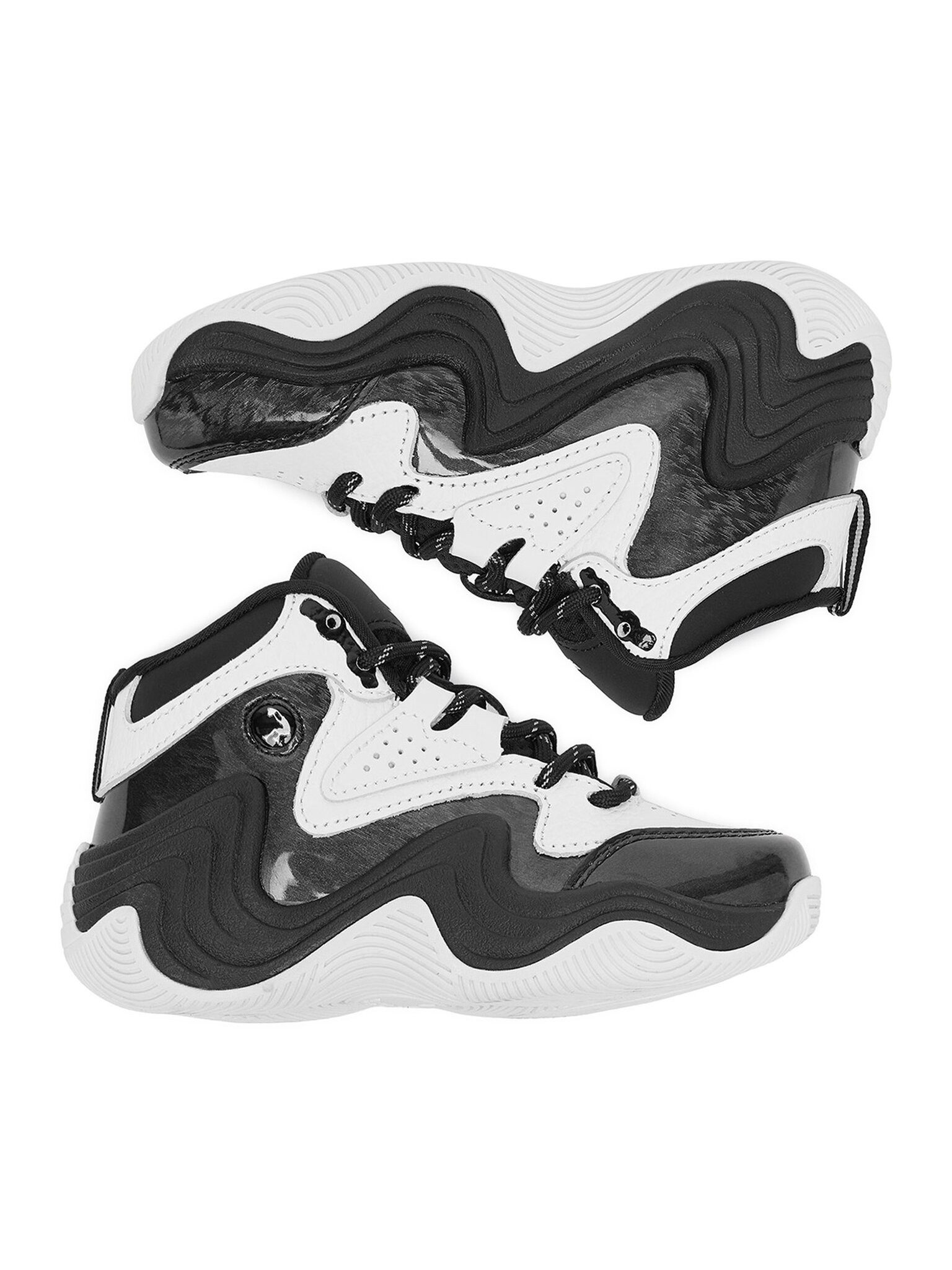 Shaq Shaq Basketballschuhe Junge Schwarz SHAQ-EO-JUGERNAUT AQ95041Y-BW Weiß Basketballschuh – Bild 4 von 5