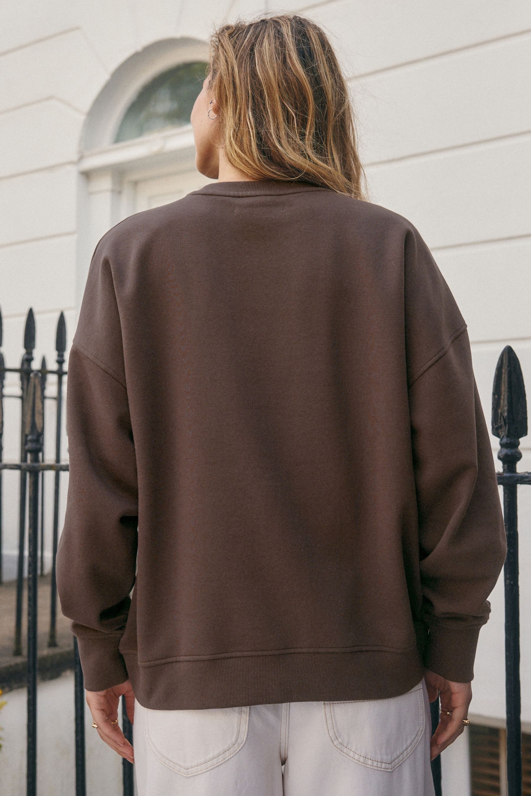 Next Sweater Langarm-Sweatshirt mit Bouclé-Stickerei (1-tlg) günstig online kaufen