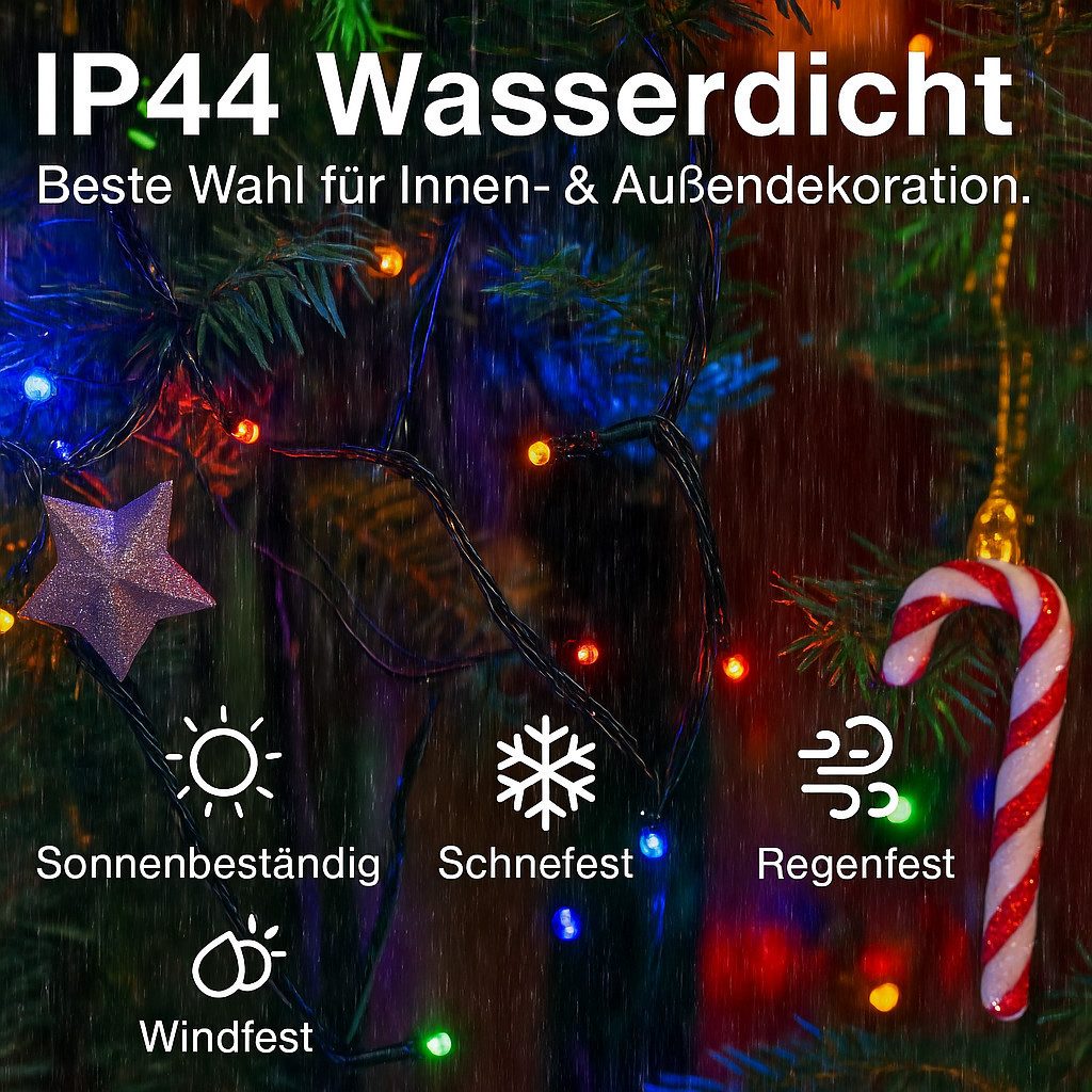 Ollny LED-Lichterkette, 400-flammig, 8 Modi, 4 Helligkeitsstufen, Innen & A günstig online kaufen
