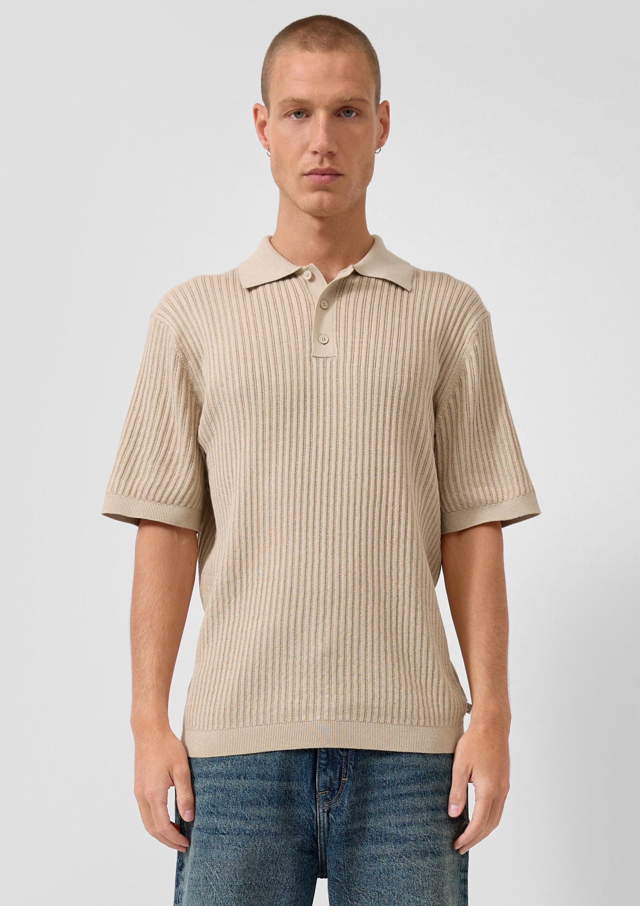 QS Kurzarmshirt Polo-Shirt Strick-Poloshirt