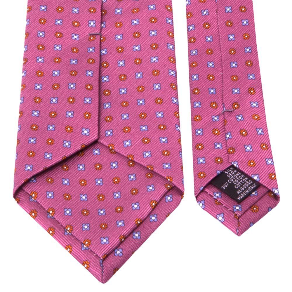 Krawatte mit Mogador-Krawatte Blüten-Muster Breit BGENTS Raspberry (8cm)
