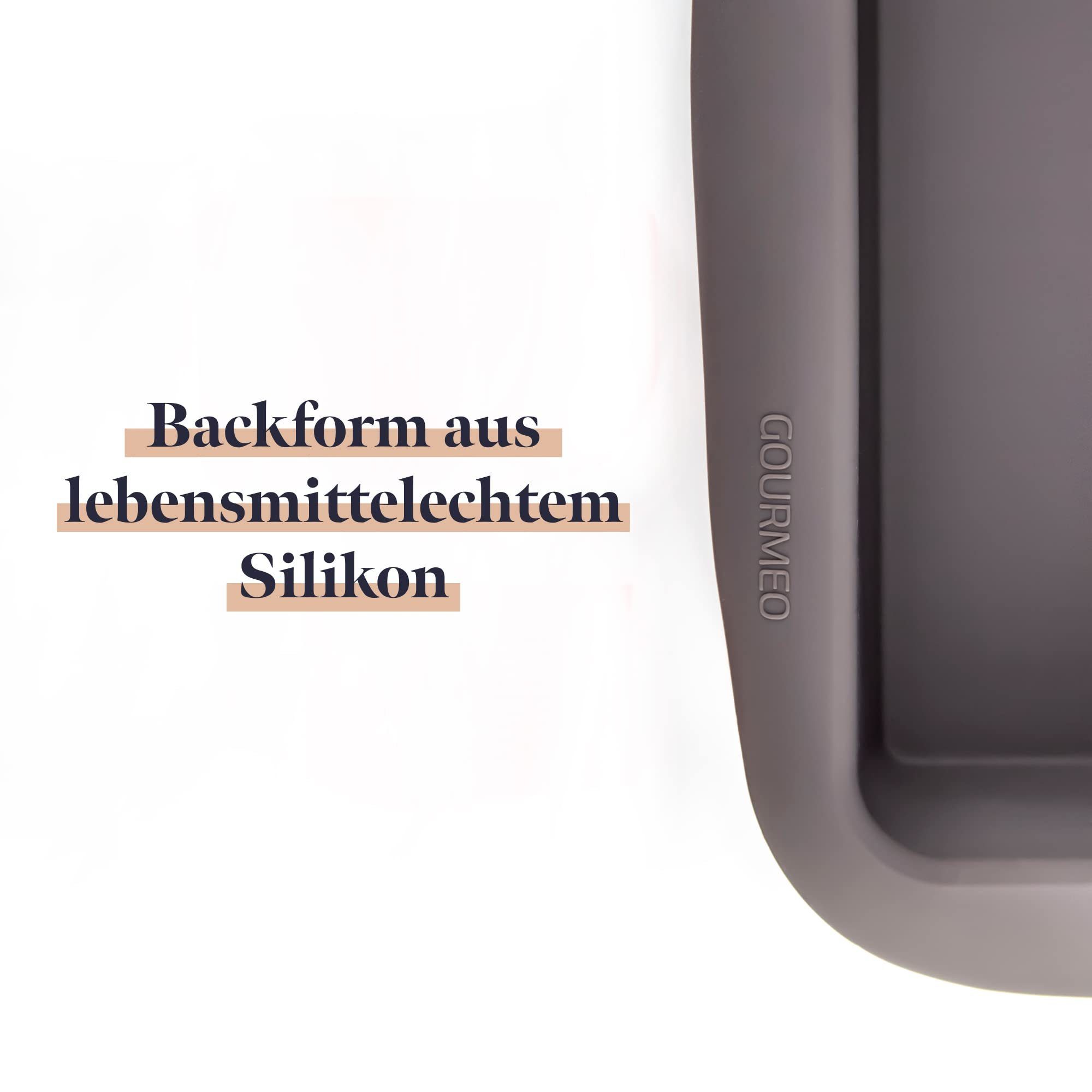 Silikon Backblech Silikon, Größe Backform, 22cm Silikonbackform, 22cm Länge, GOURMEO