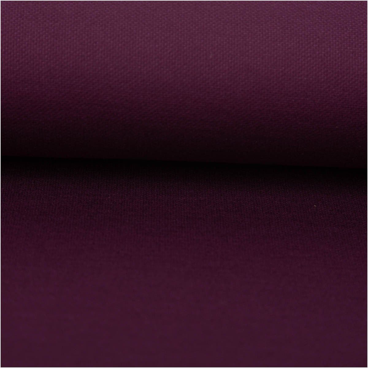 SCHÖNER LEBEN. Stoff Viskose Stoff Meterware Piqué Doppelgewebe uni Aubergine 150cm, pflegeleicht