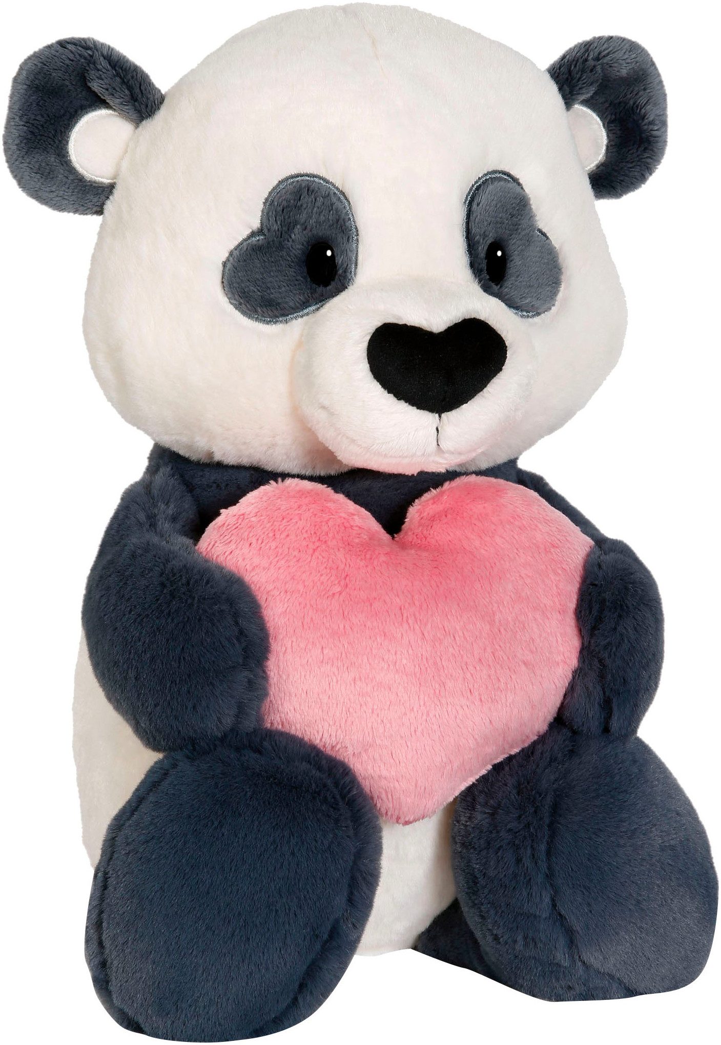 Nici Kuscheltier Love, Panda mit Herz, 25 cm schlenkernd, schlenkernd; enthält recyceltes Material