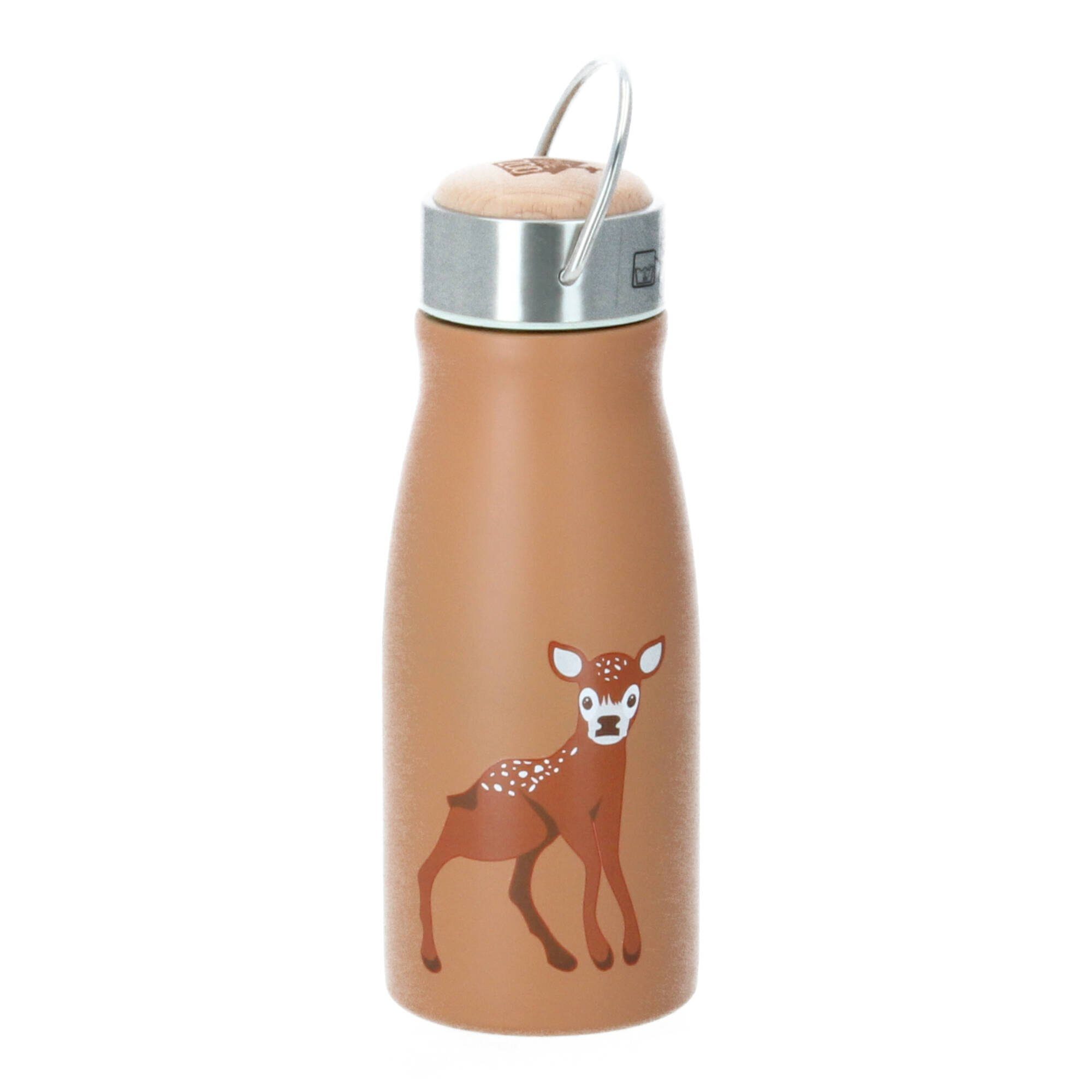 Isolierflasche Baby Deer Reh 300 ml doppelwandig braun