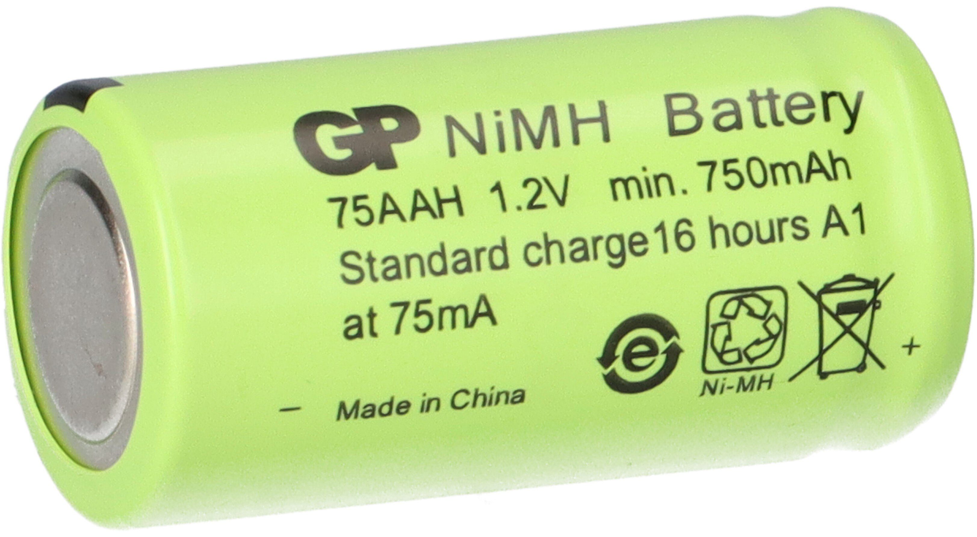 GP Batteries GP Akku 2/3 AA 1,2V / 750mAh GP75AAH Akku