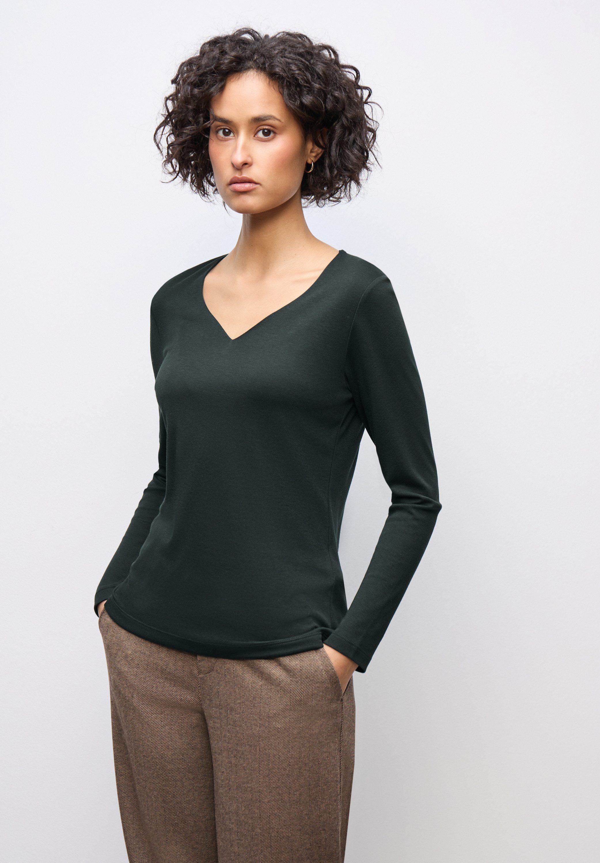 STREET ONE Langarmshirt im soften Baumwoll-Mix günstig online kaufen