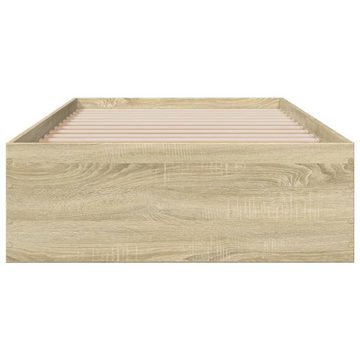vidaXL Bettgestell Bettgestell mit Schubladen Sonoma-Eiche 90x200cm Holzwerkstoff