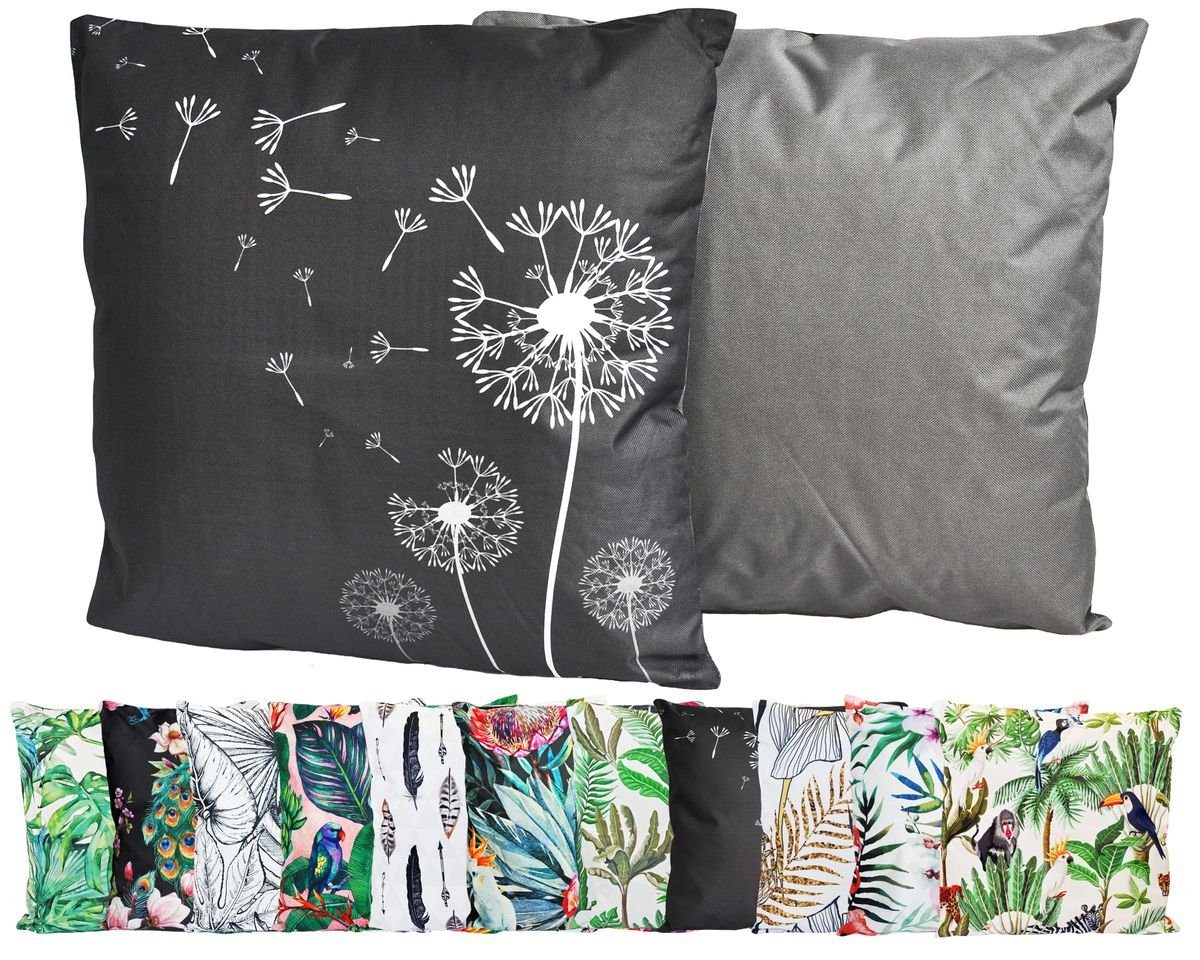 Kissen Strapazierfähig, Außen inkl. Lounge & für 45x45cm Innen mit Pusteblume JACK geeignet mit Lotus-Effekt, Outdoor Dekokissen Robust, Wasserfest, JACK Motiv Füllung