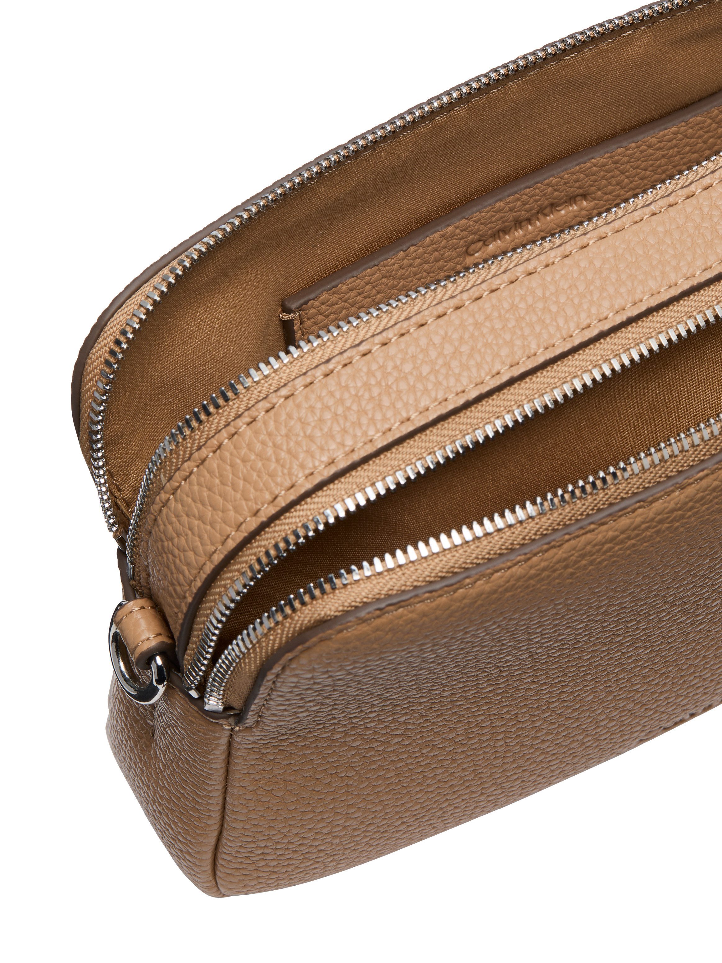 Calvin Klein Umhängetasche WEBBING 2X STRAP CAMERA BAG, Damen Schultertasche, Handtasche mit Logoschriftzügen