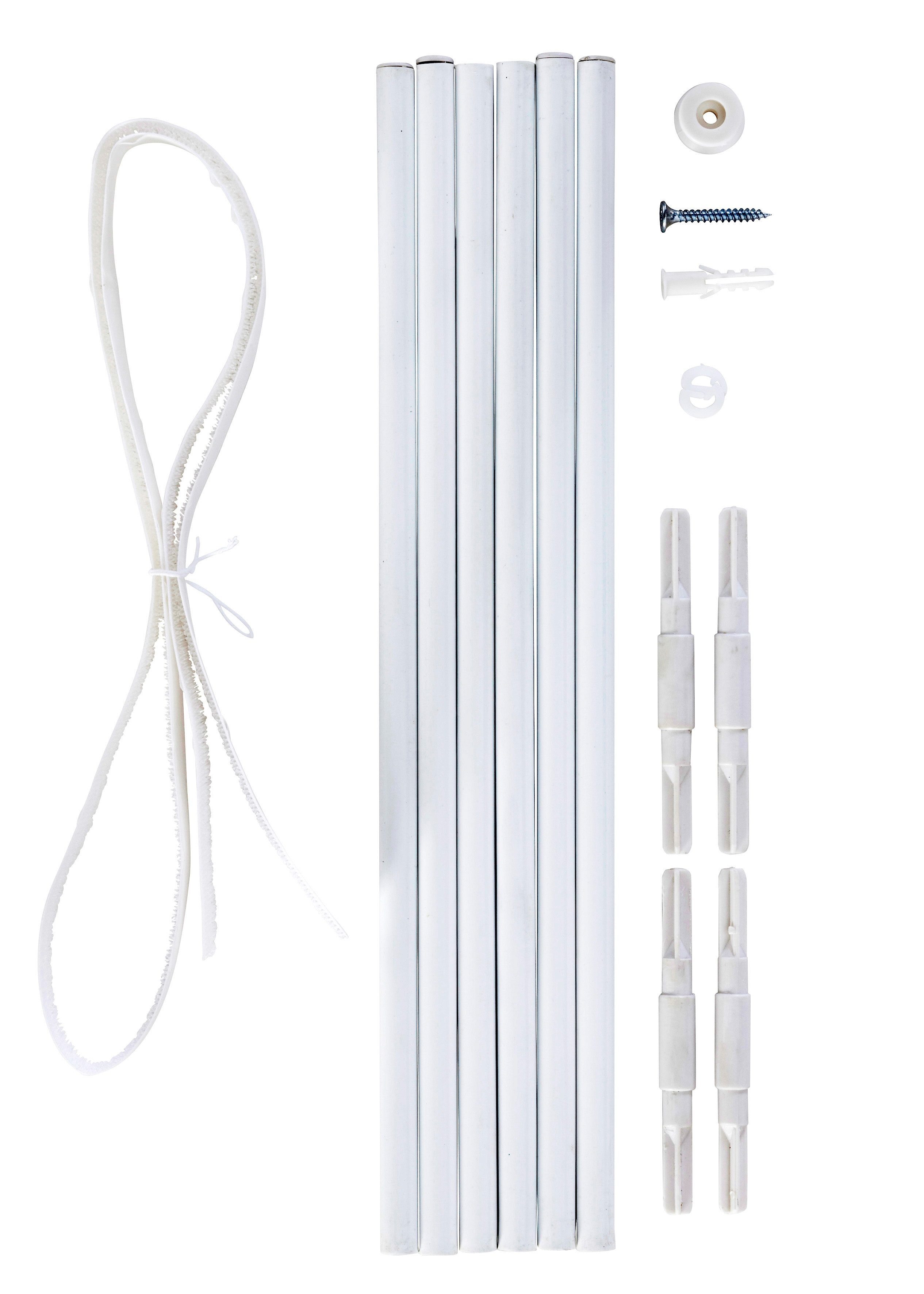 my home Raffrollo Cellino, mit Klettband, Transparent, klassisch gewirkte Netzoptik, Polyester, Wellen